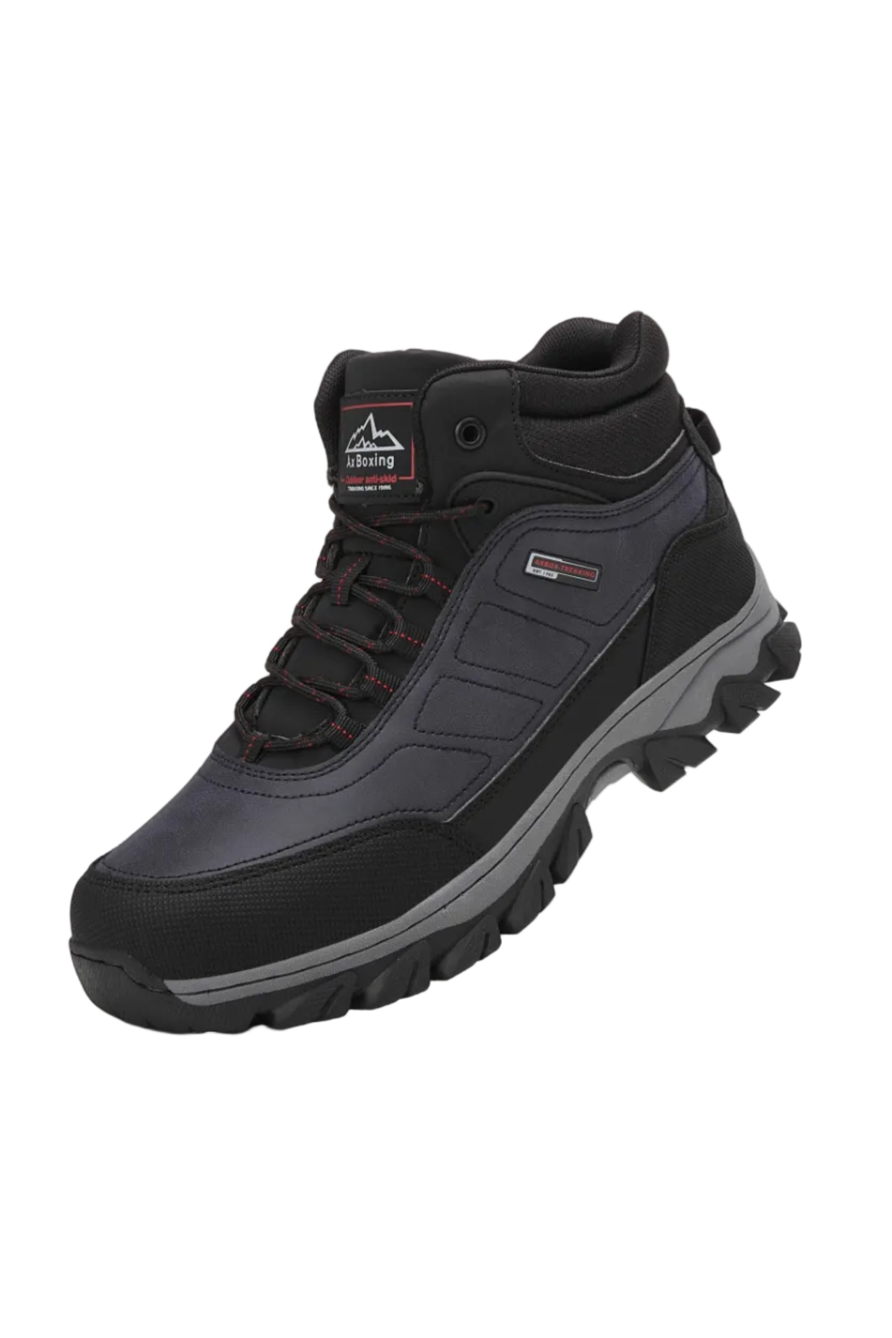 Ghete imblanite pentru Dama si Adolescenti, Model Maru, Talpa Antiderapanta cu striatii, Piele ecologica Premium, Ax Boxing, Bleumarin