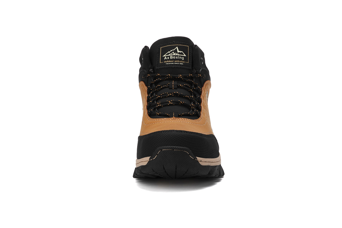 Ghete imblanite pentru Dama si Adolescenti, Model Maru, Talpa Antiderapanta cu striatii, Piele ecologica Premium, Ax Boxing, Camel