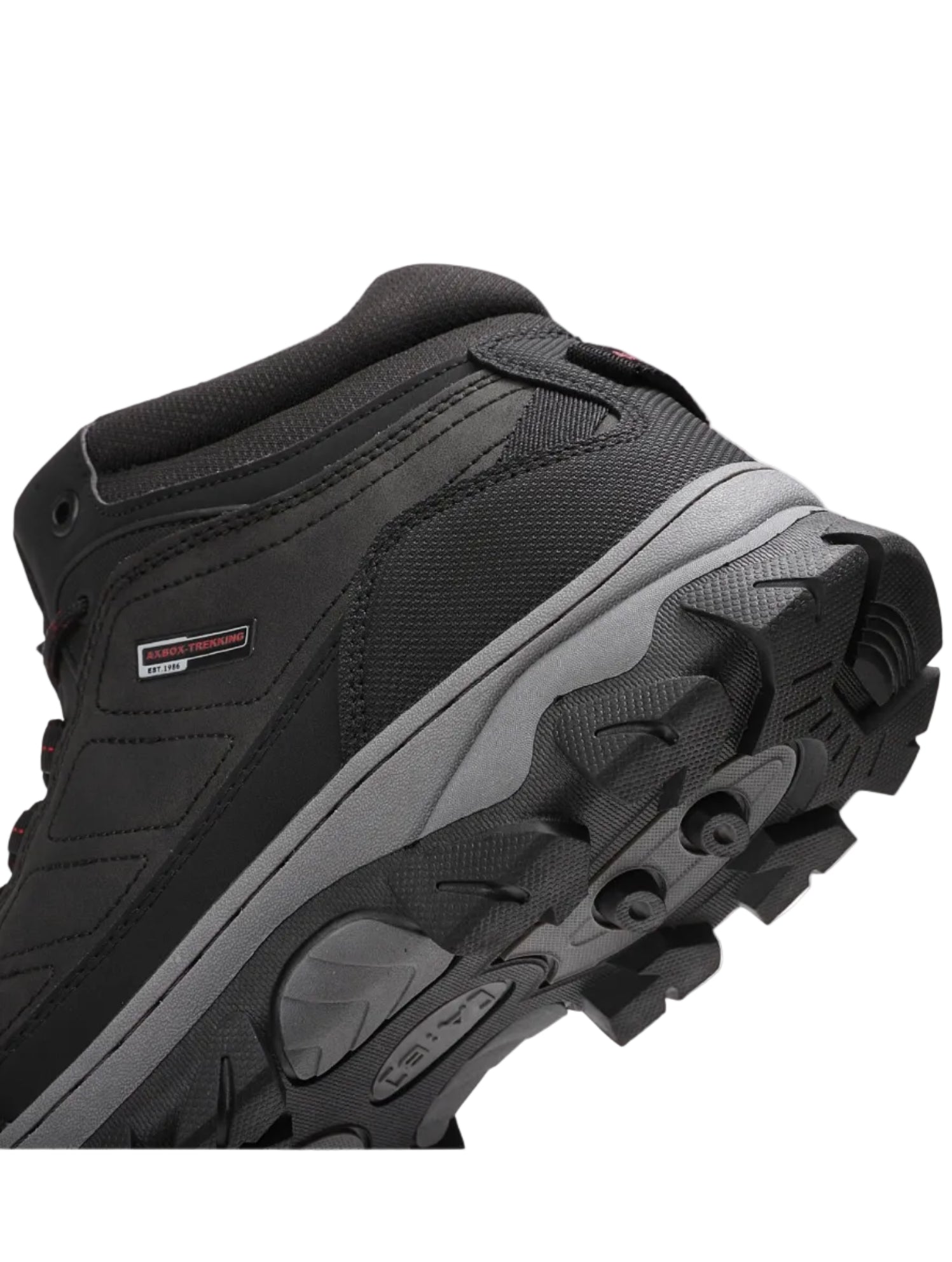 Ghete tip Bocanci pentru Barbati, Model Haris, Imblanite, Piele Premium, Talpa Cusuta- Antiderapanta, Ax Boxing, Negru
