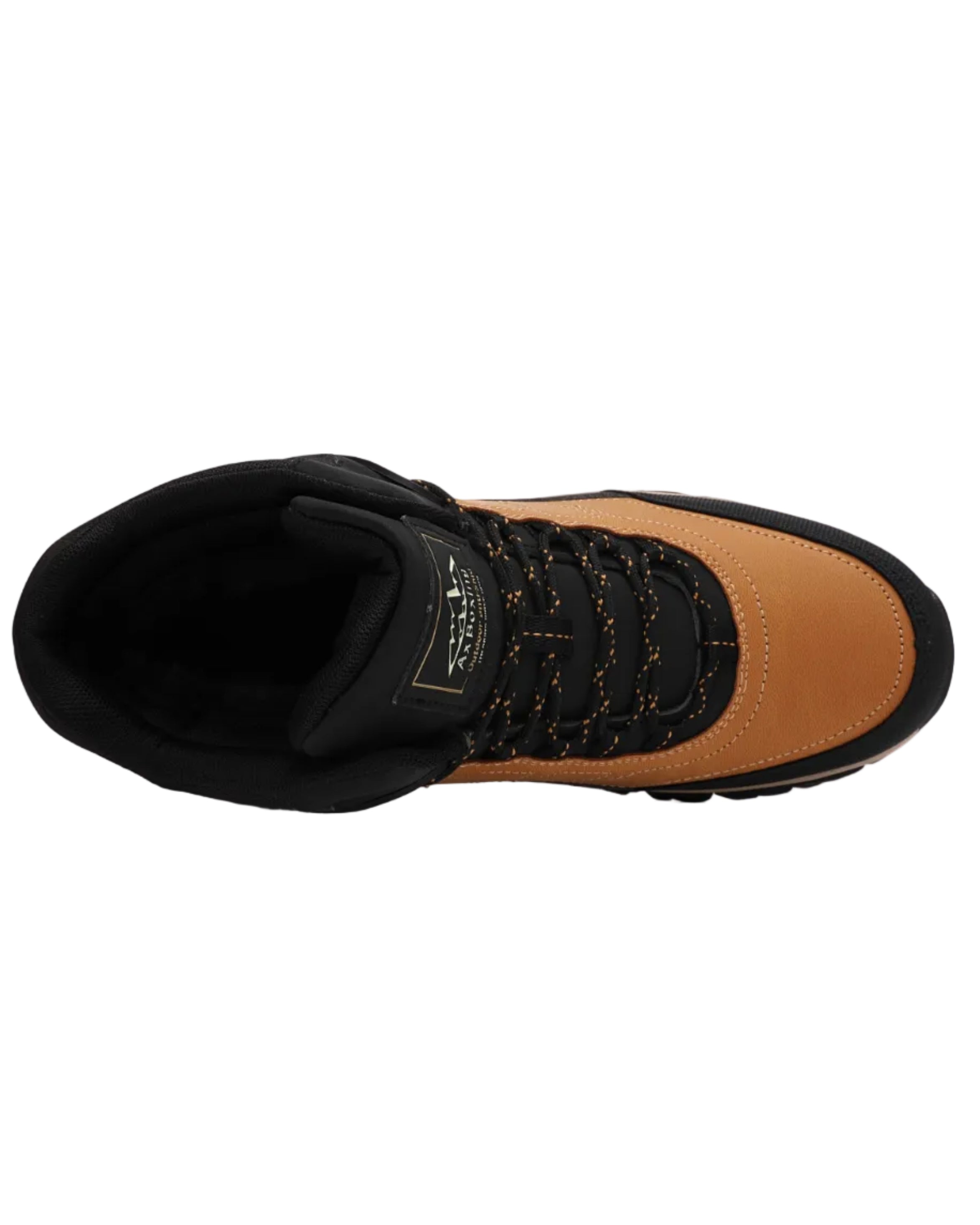 Ghete tip Bocanci pentru Barbati, Model Haris, Imblanite, Piele Premium, Talpa Cusuta- Antiderapanta, Ax Boxing, Camel