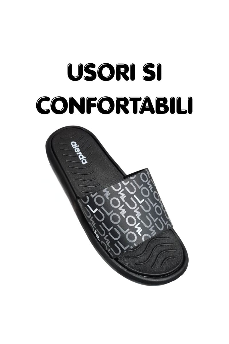 Papuci pentru Barbati, Model Caso, Talpa Usoara din Spuma, Parte superioara maleabila, Confortabili, Negru