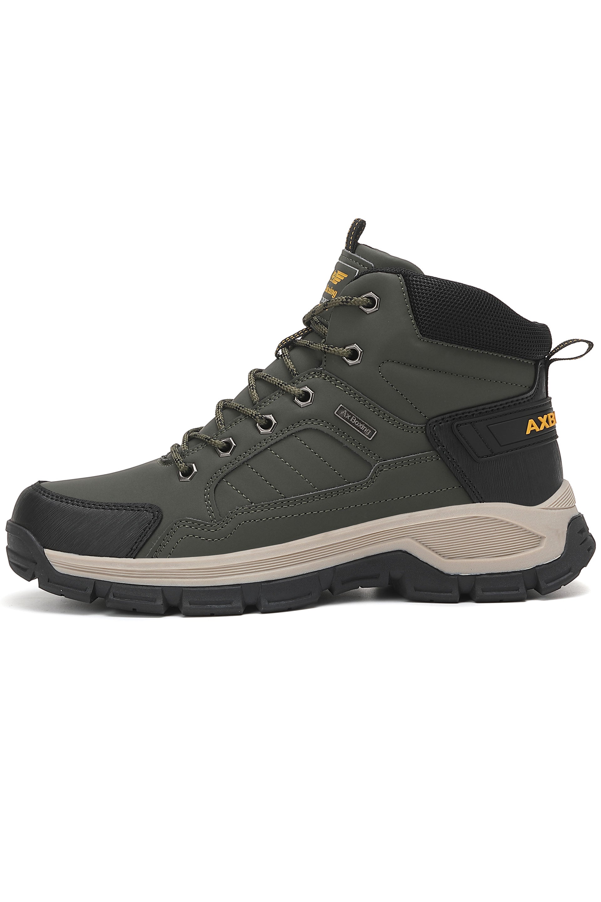 Ghete Victor bărbați îmblănite din piele ecologică cu șiret și talpă antiderapantă – confort termic și design outdoor, Ax Boxing