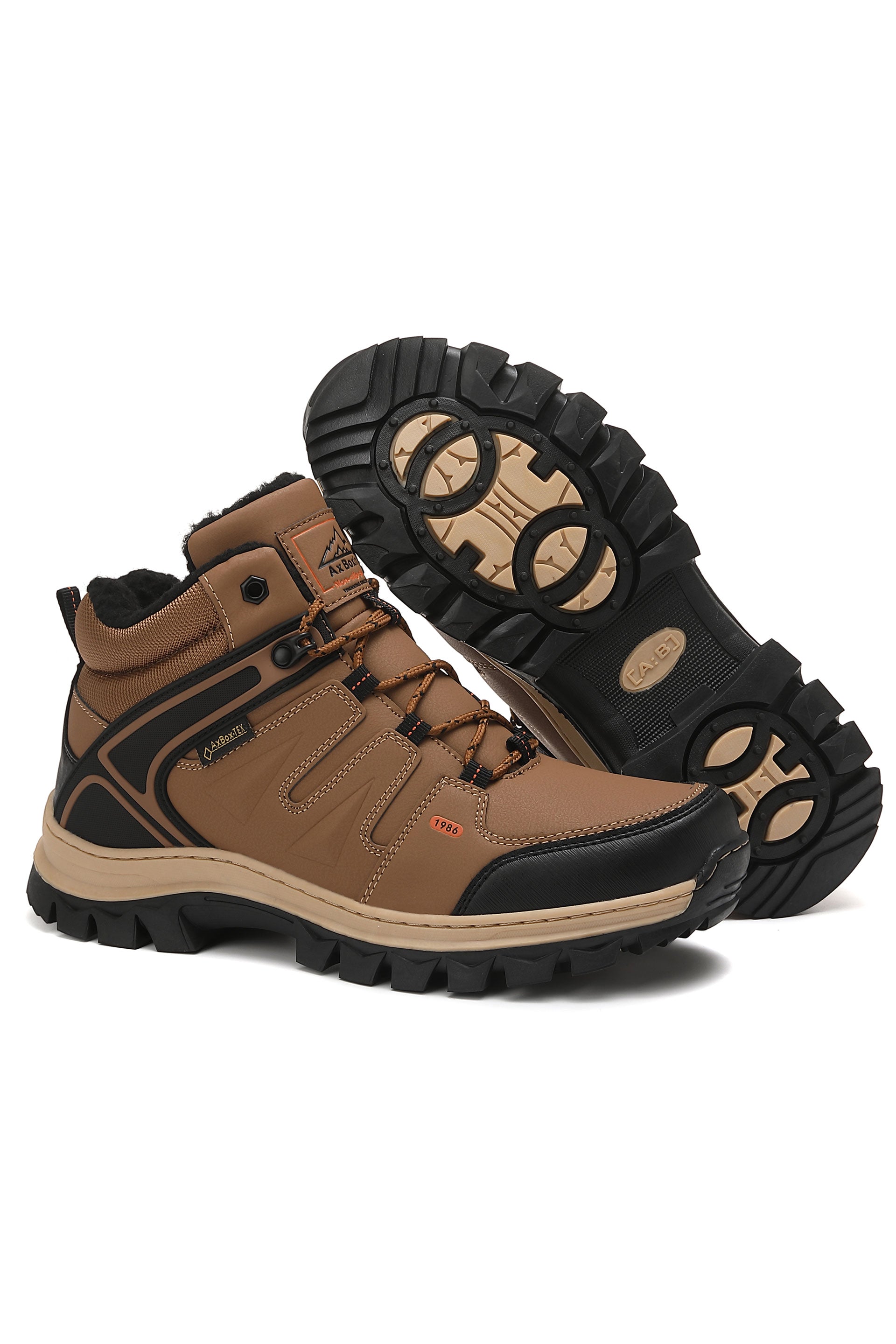 Bocanci Leo, pentru Băieti,Imblaniti,Piele Ecologică,Talpă Cusuta, Antiderapantă, Durabilitate si Confort, Ax Boxing