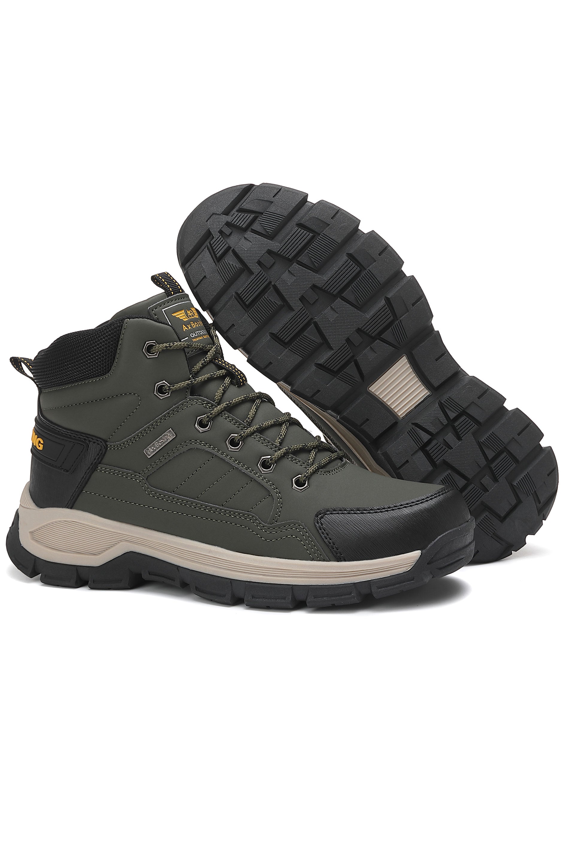 Ghete Victor bărbați îmblănite din piele ecologică cu șiret și talpă antiderapantă – confort termic și design outdoor, Ax Boxing