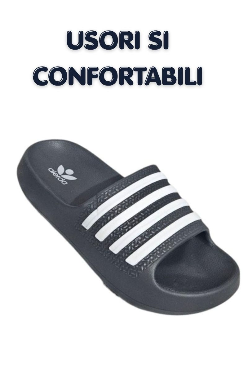 Papuci pentru Barbati, Model Adi, Turnati, Realizati integral din Spuma, Usori si Confortabili, Gri