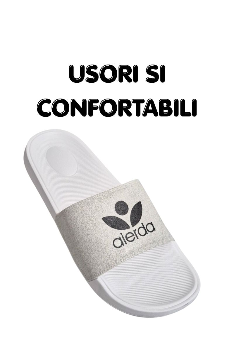 Papuci pentru Barbati, Model Aros, Talpa Usoara din Spuma, Alb