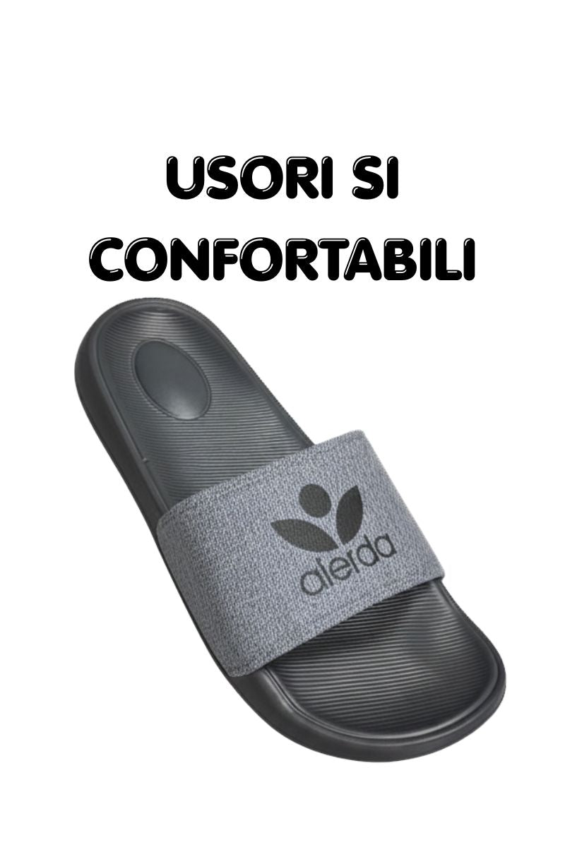 Papuci pentru Barbati, Model Aros, Talpa Usoara din Spuma, Gri