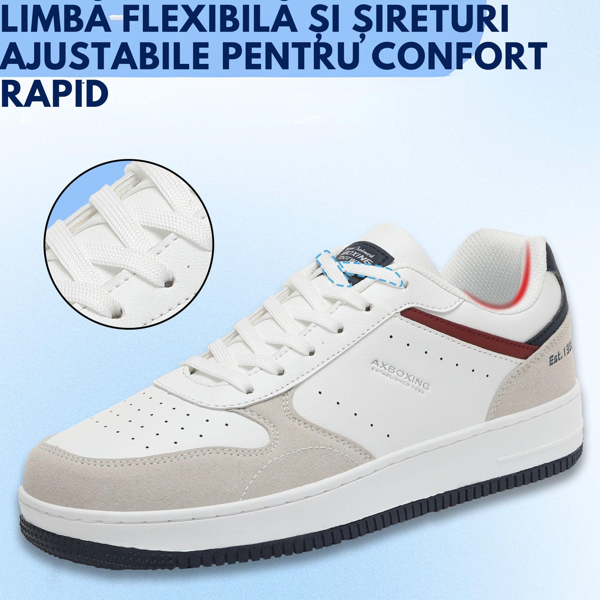 Pantofi Casual Gavin Bărbați, Piele Ecologică Premium, Talpă Groasă Cusută, AX Boxing