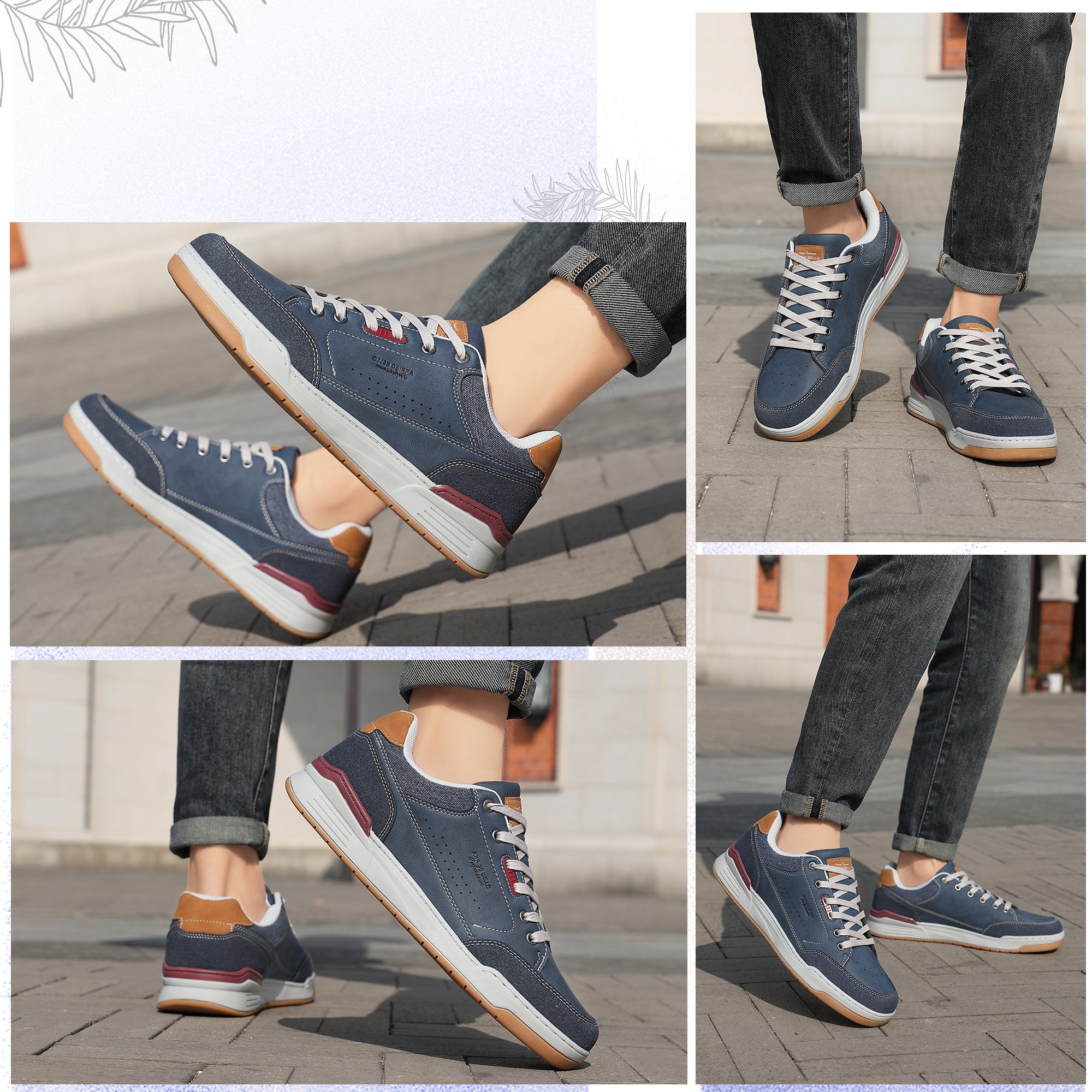 Pantofi Casual Zane pentru Bărbați din Piele Ecologică Premium, Inserții Piele Naturală, Arrigo Bello