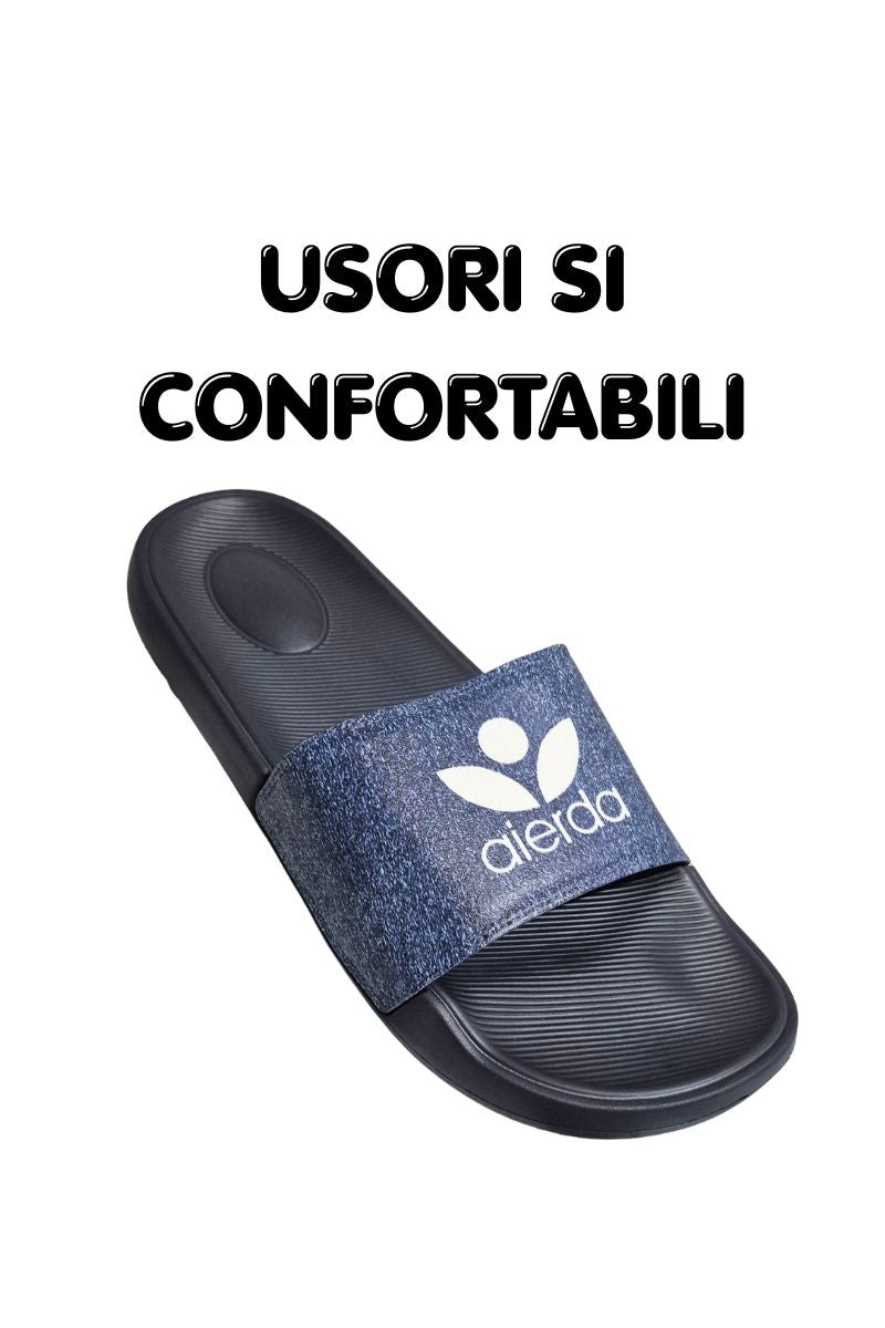 Papuci pentru Barbati, Model Aros, Talpa Usoara din Spuma, Bleumarin