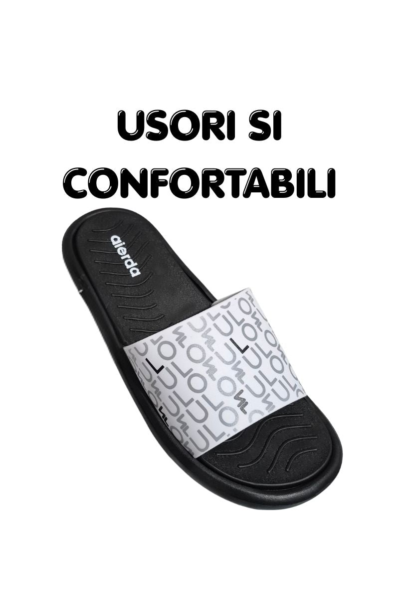 Papuci pentru Barbati, Model Caso, Talpa Usoara din Spuma, Parte superioara maleabila, Confortabili, Alb