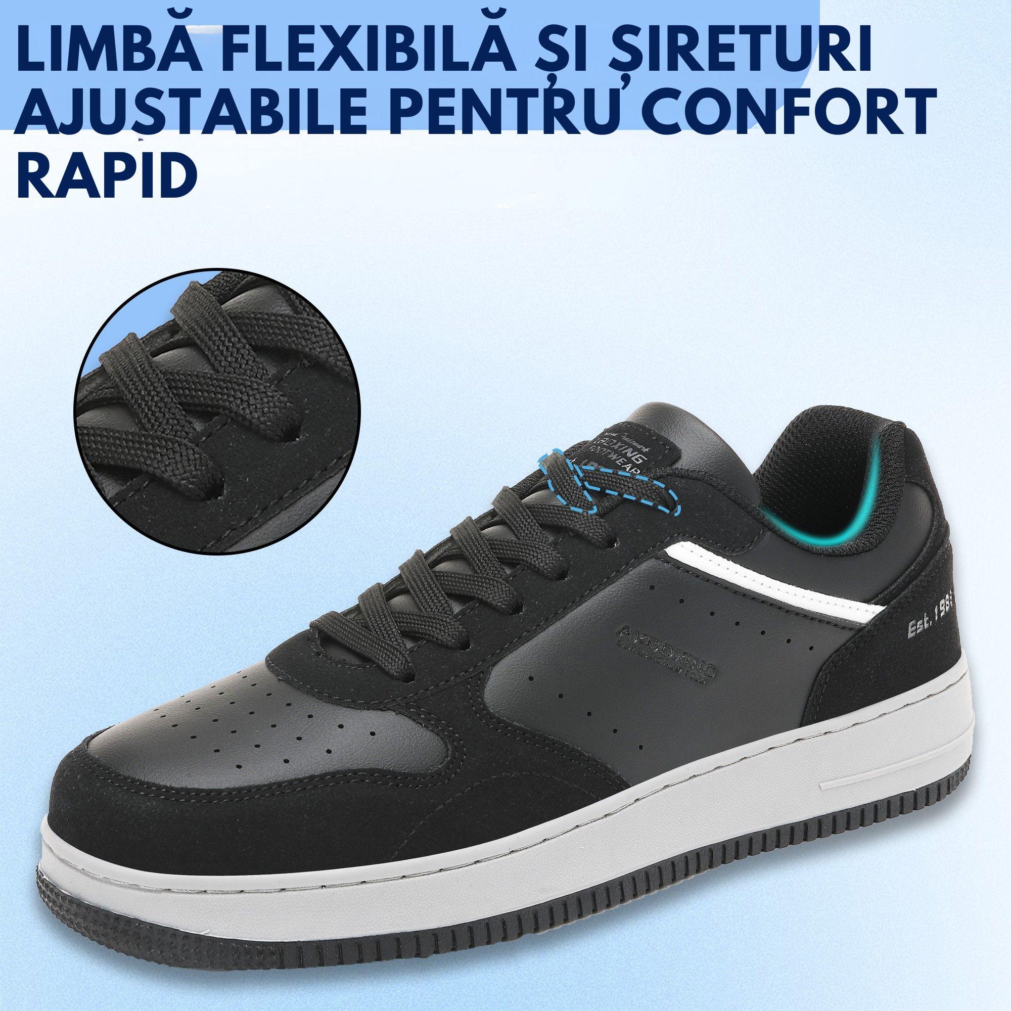 Pantofi Casual Gavin Bărbați, Piele Ecologică Premium, Talpă Groasă Cusută, AX Boxing