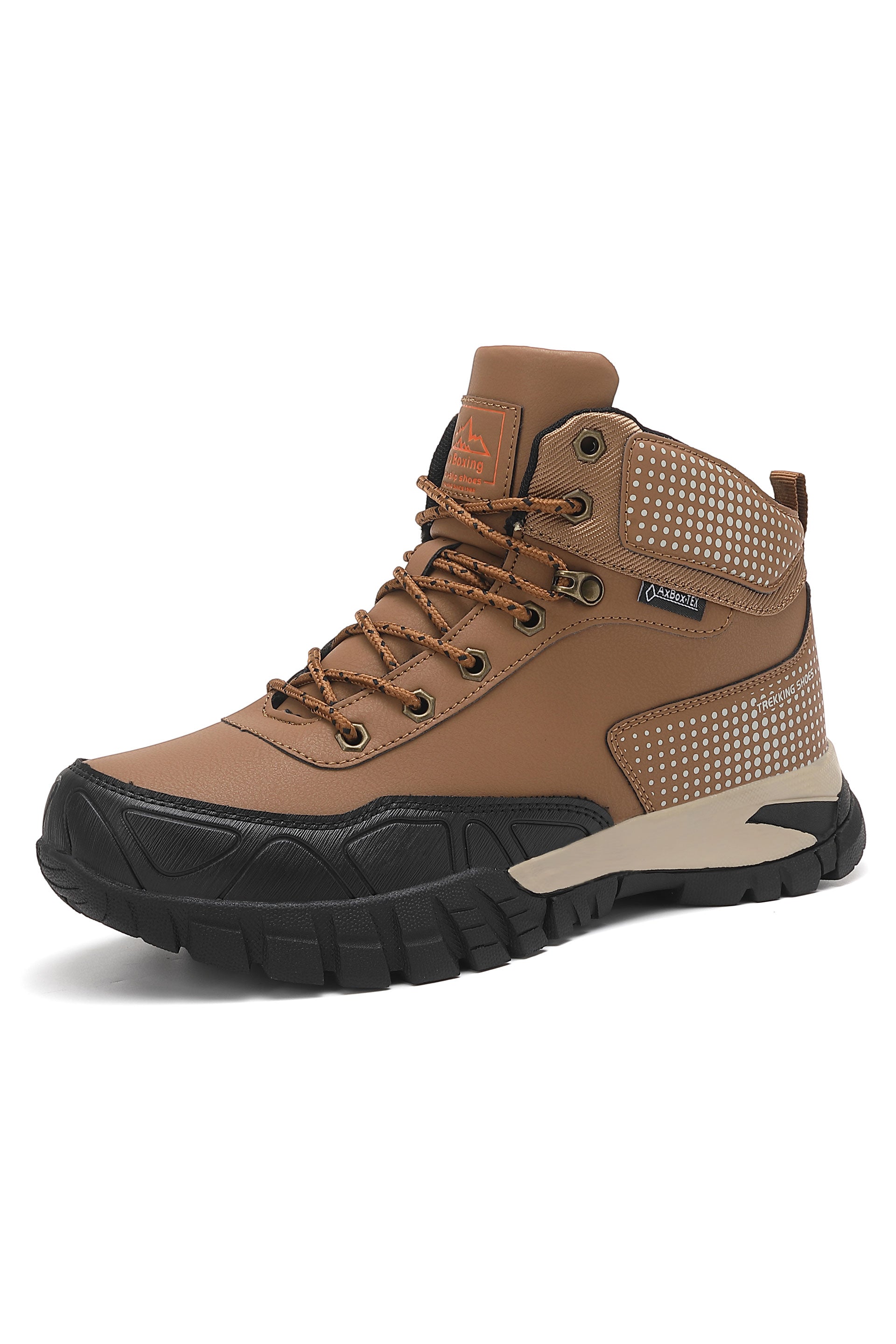 Bocanci imblaniti Lucio pentru Bărbați, Casual, Piele Ecologică, Talpă Antiderapantă cu striatii, Ax Boxing