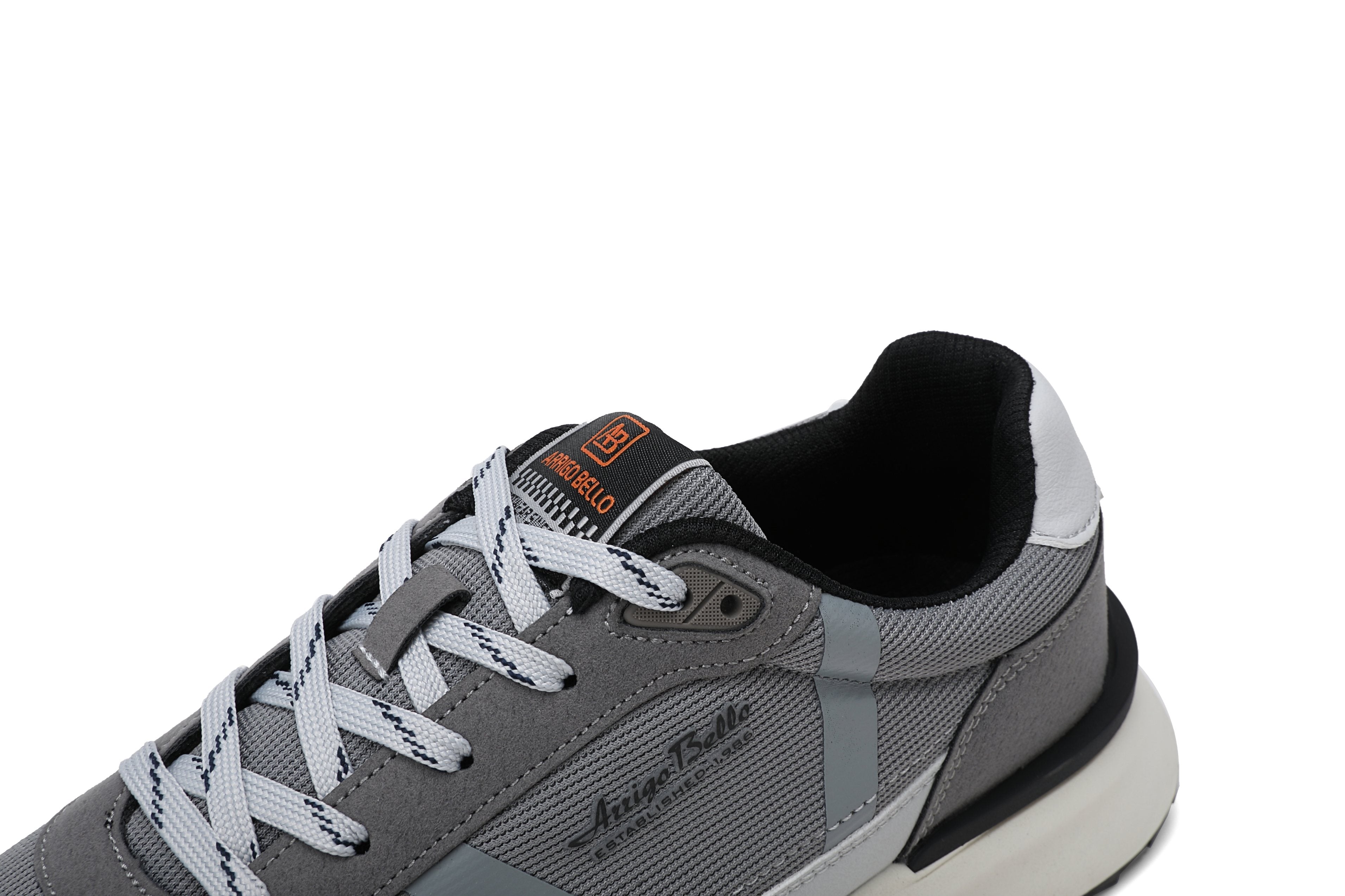 Pantofi casual pentru Barbati, Model Ziv, Realizati din Panza cu insertii piele ecologica, Talpa usoara, Arrigo Bello,Gri