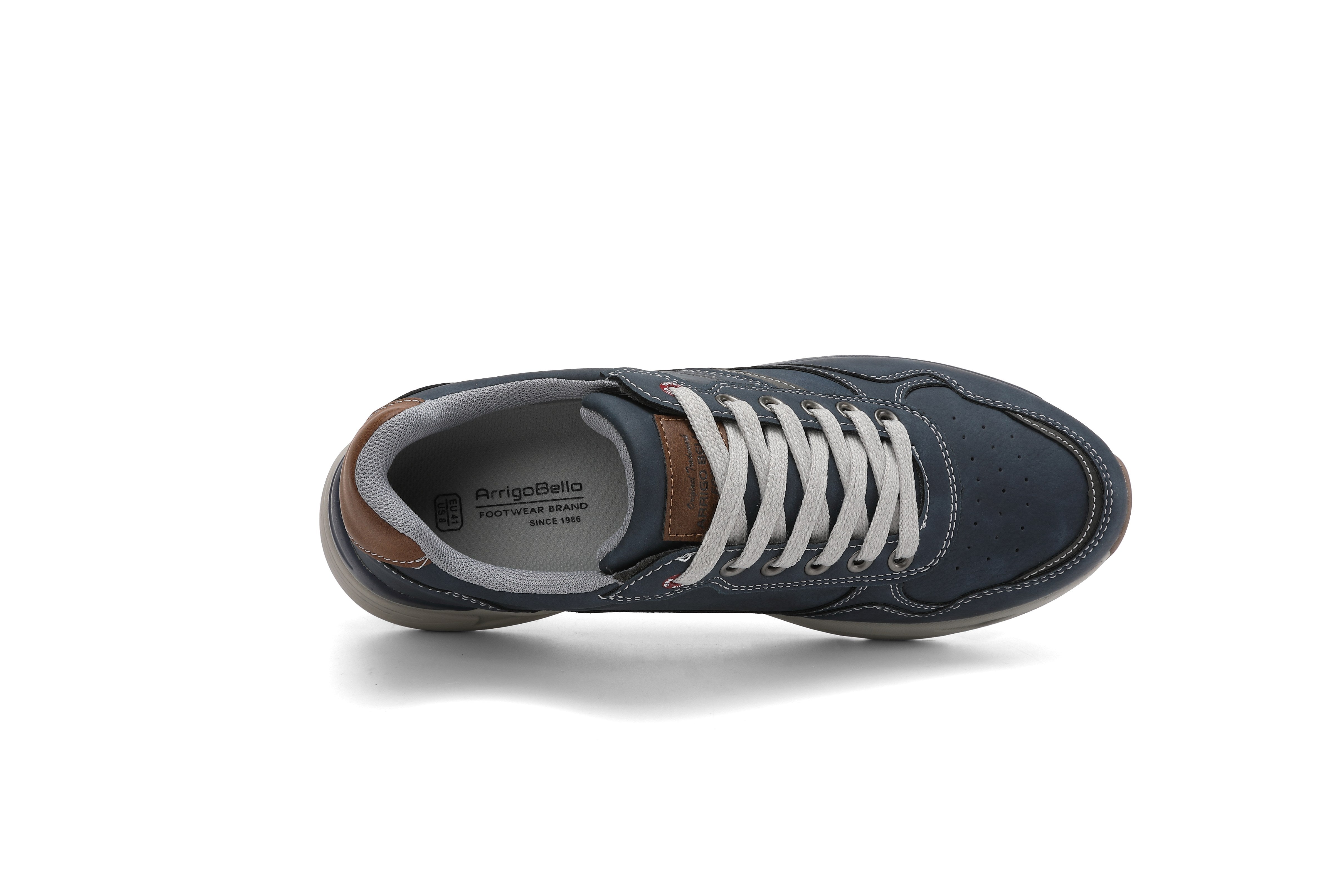 Pantof casual-sport Lucian Barbati, Talpa Usoara de Spuma, Piele ecologica Premium, Confort Sporit, Arrigo Bello