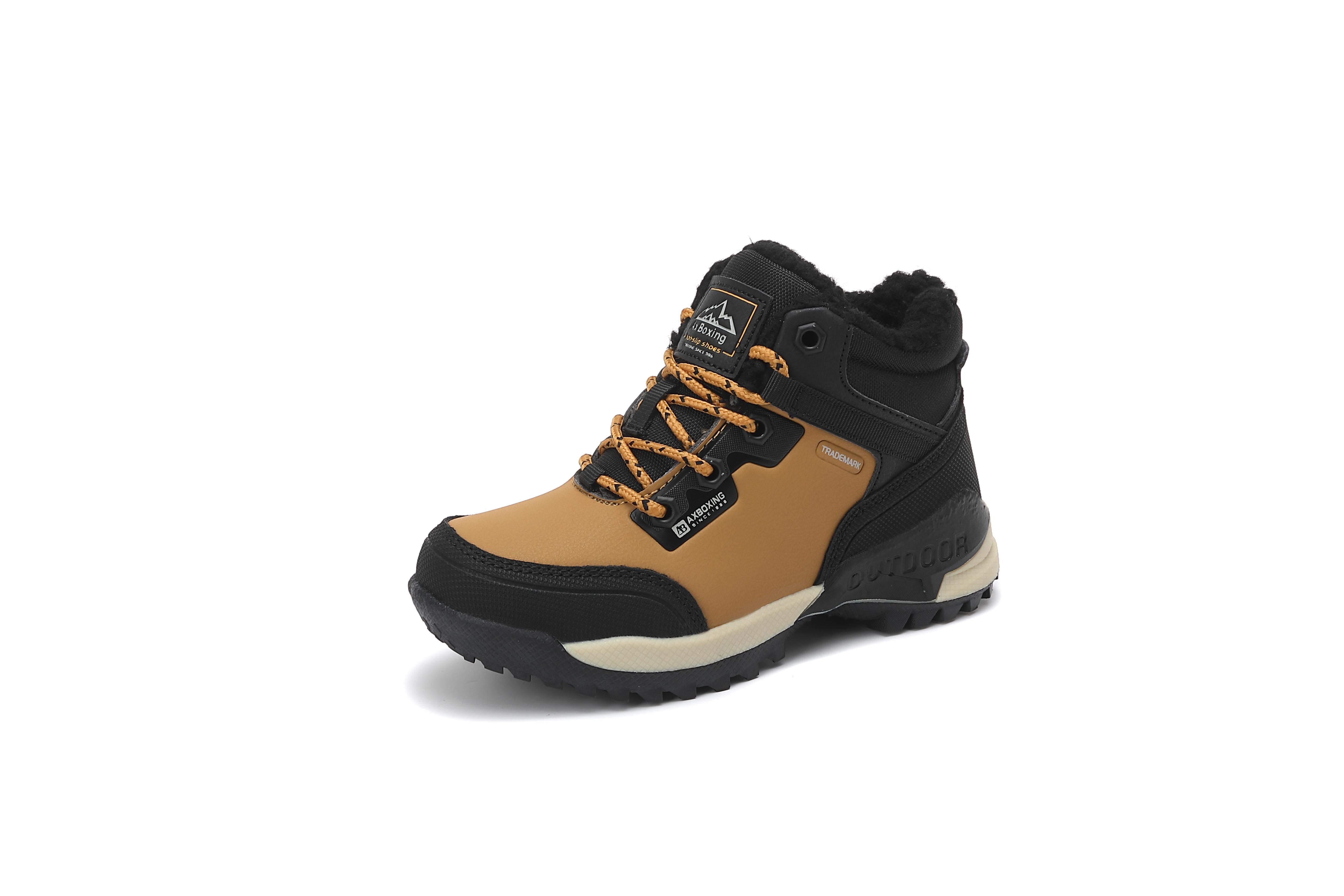 Ghete Aris Îmblănite pentru Copii, Cu Fermoar Lateral și Șiret, Piele ecologica, Talpă Antiderapanta cu Striații, Ax Boxing