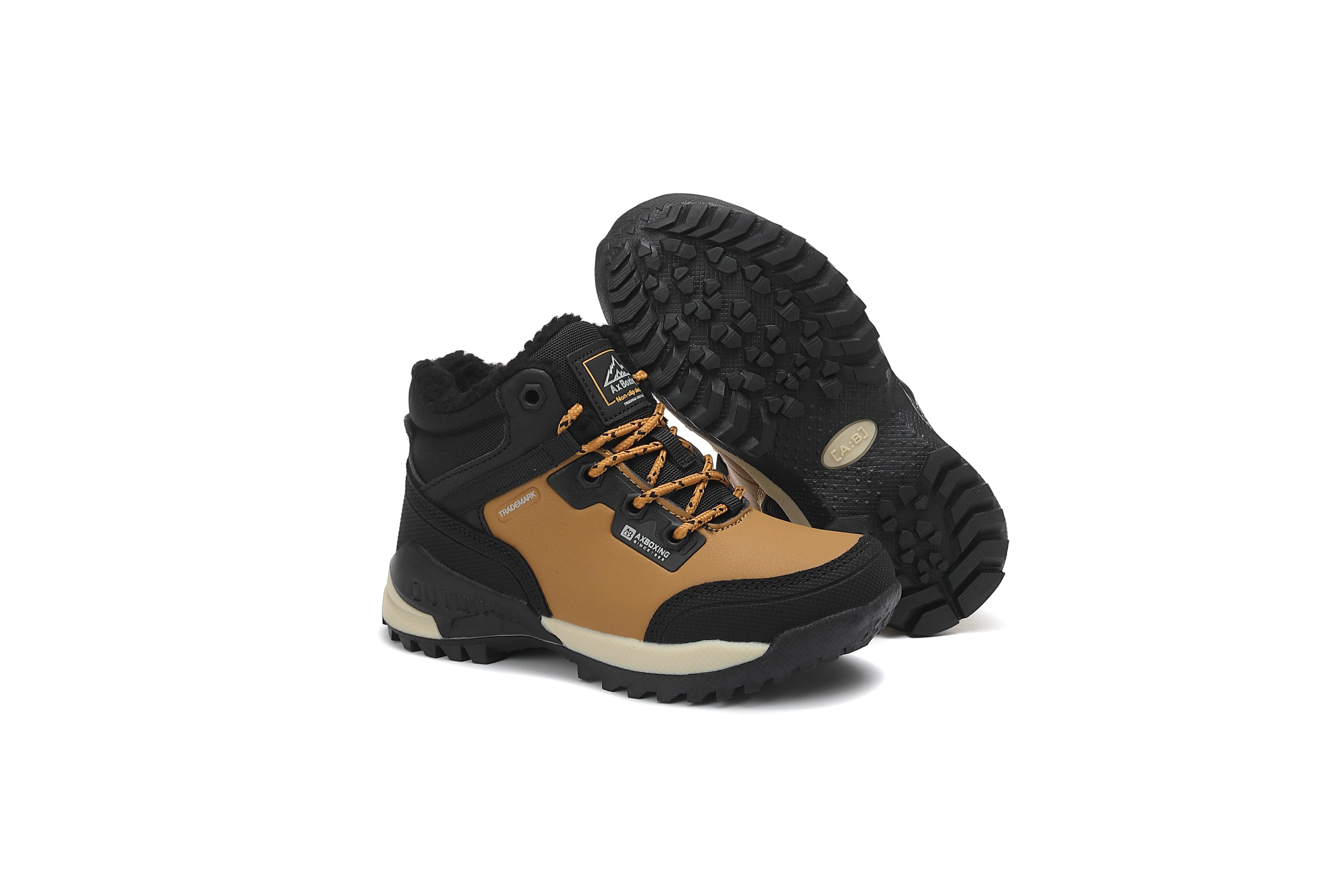 Ghete Aris Îmblănite pentru Copii, Cu Fermoar Lateral și Șiret, Piele ecologica, Talpă Antiderapanta cu Striații, Ax Boxing