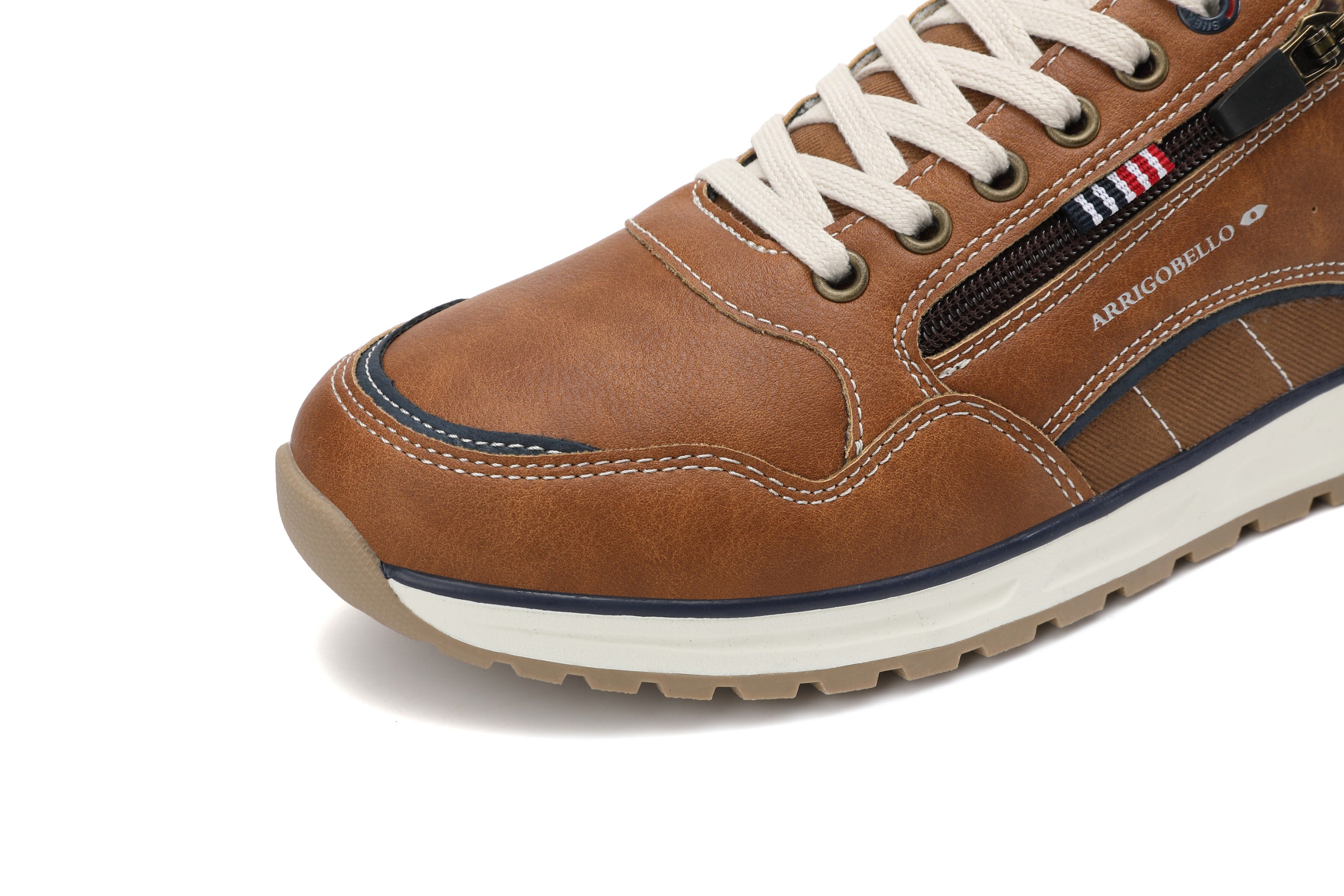 Pantofi casual Adrian pentru Barbati, Piele ecologica Premium, Inchidere Siret si Fermoar, Arrigo Bello