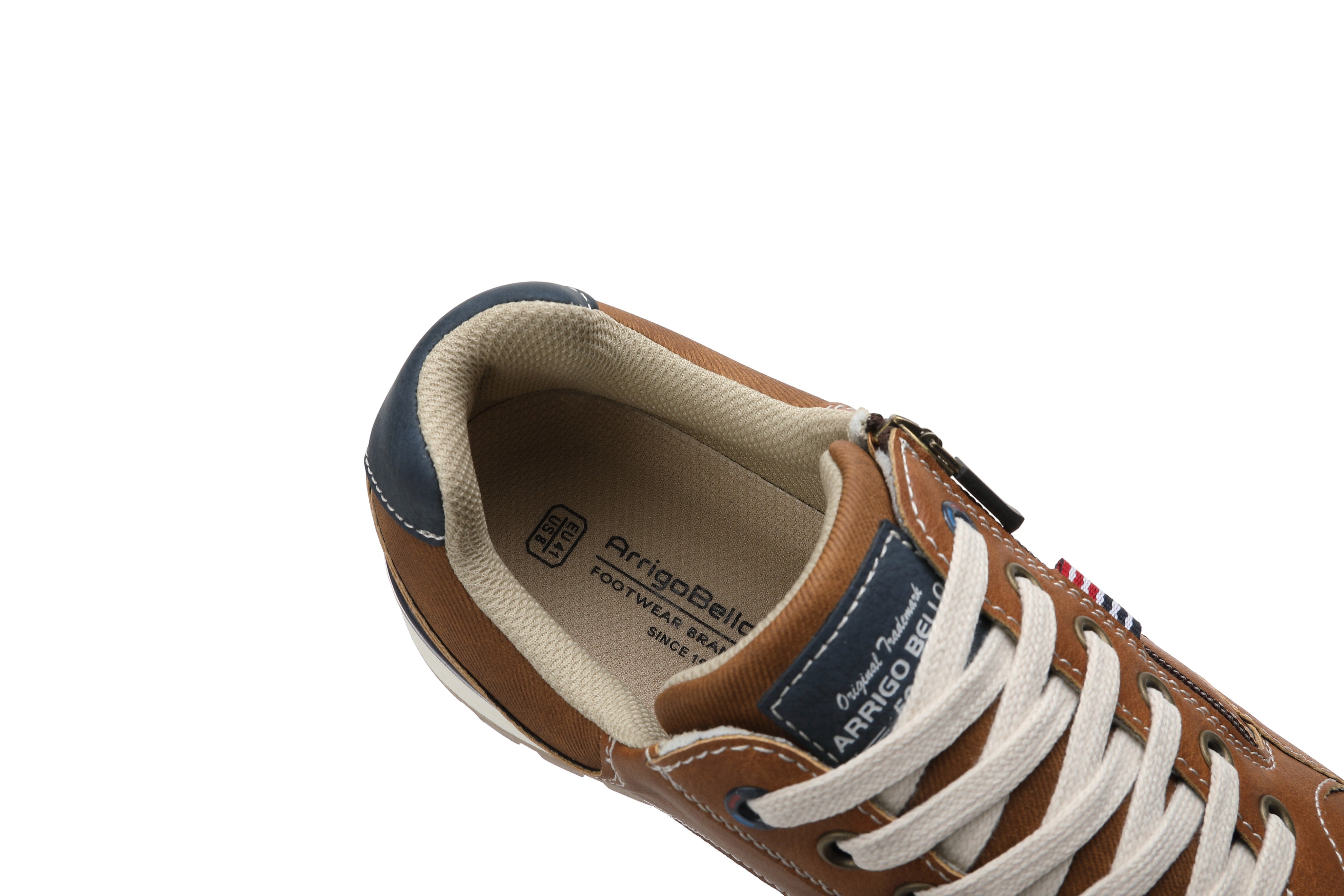 Pantofi casual Adrian pentru Barbati, Piele ecologica Premium, Inchidere Siret si Fermoar, Arrigo Bello