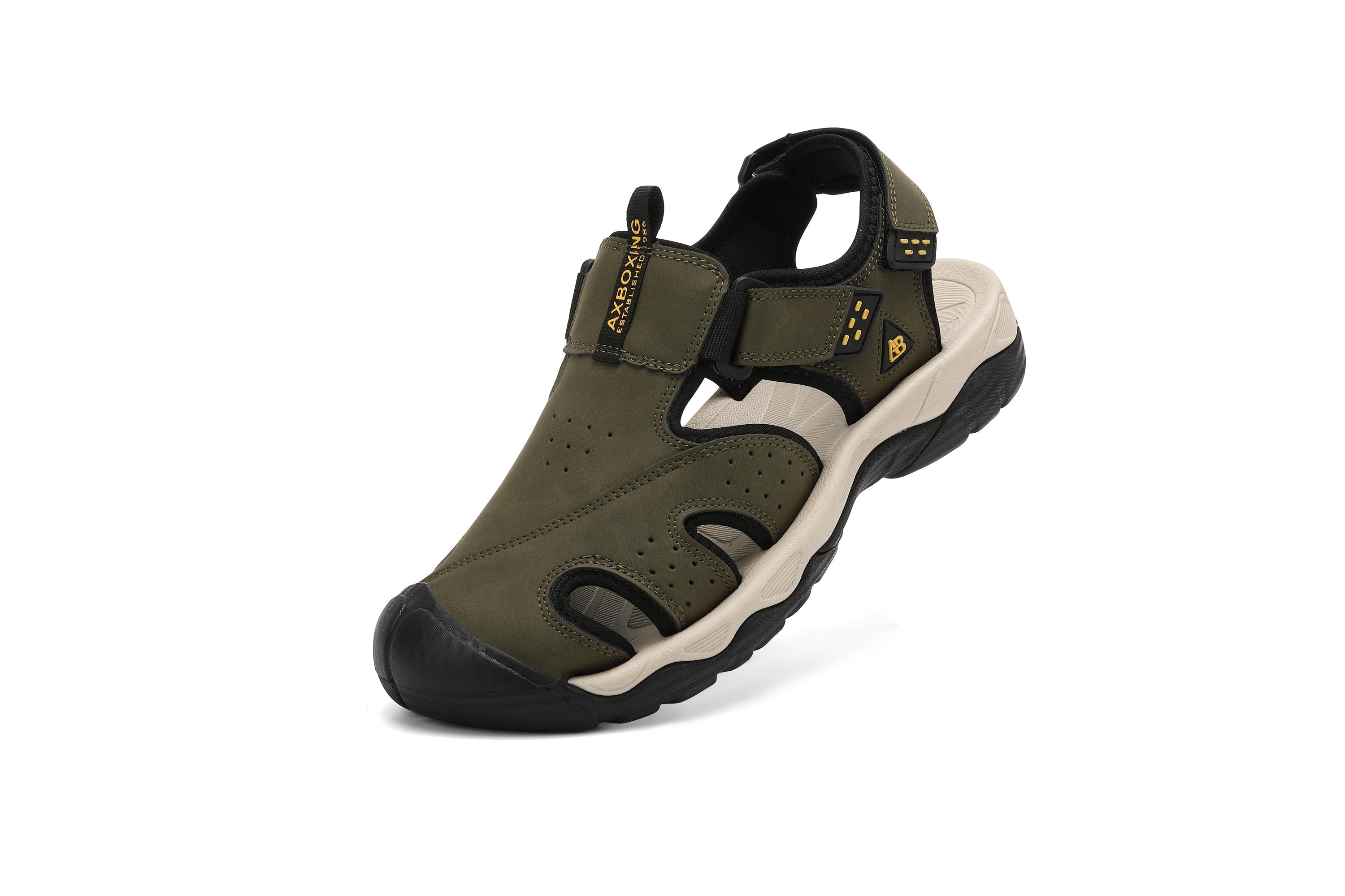 Sandale Oscar pentru Barbati,Sport Casual,Piele ecologica Premium,Inchidere arici, Usoare, Confortabile, Ax Boxing