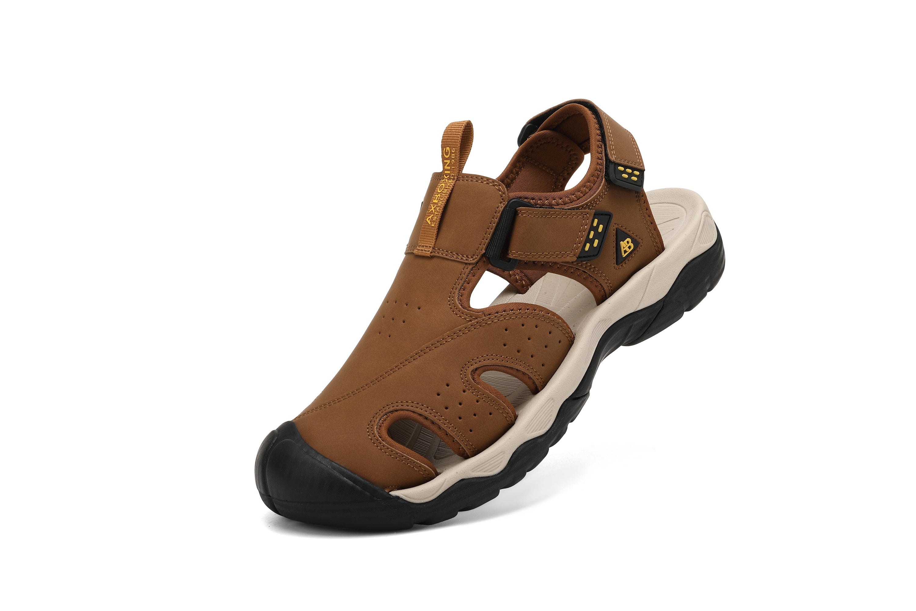 Sandale Oscar pentru Barbati,Sport Casual,Piele ecologica Premium,Inchidere arici, Usoare, Confortabile, Ax Boxing