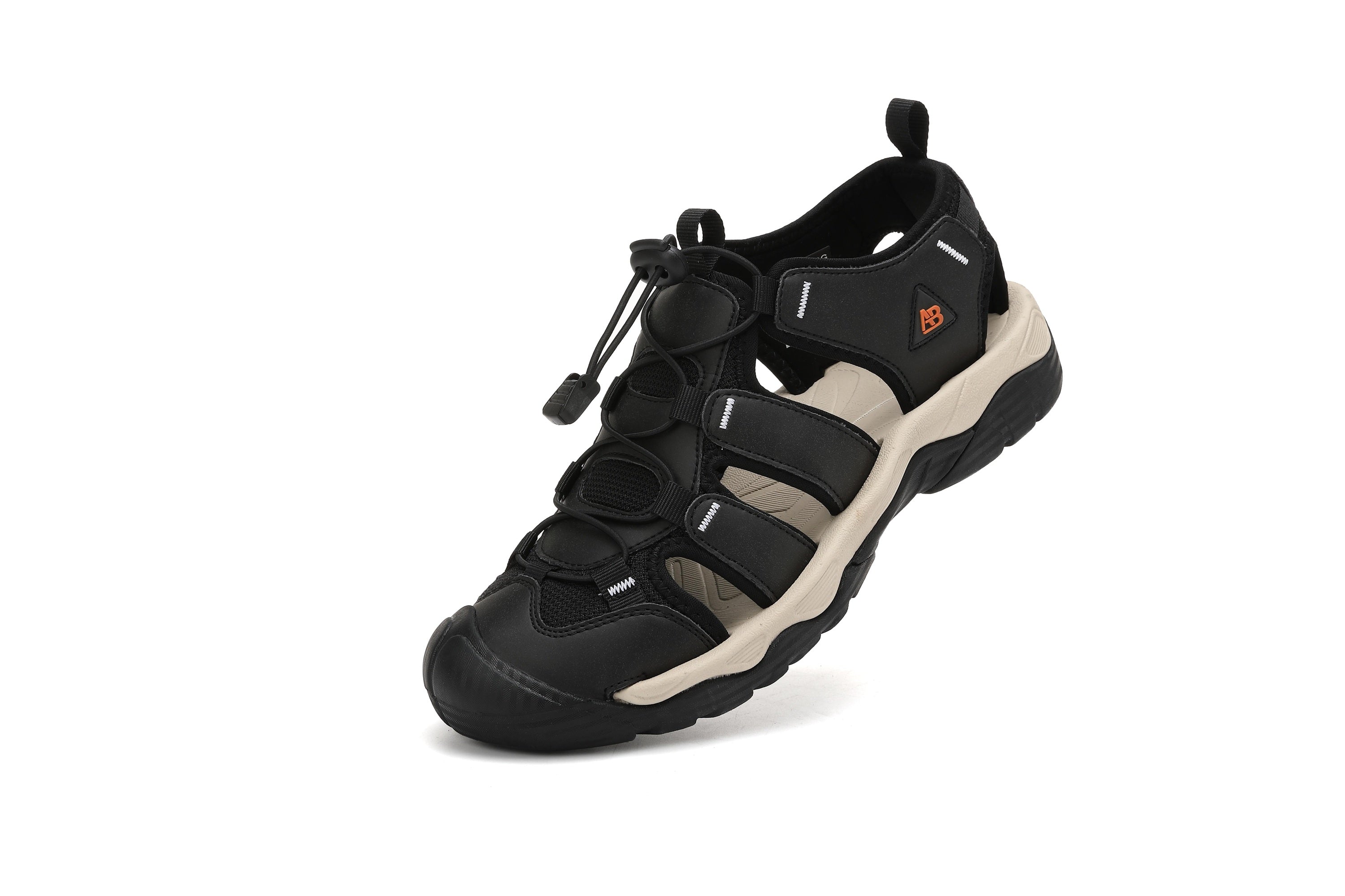 Sandale Robin sport pentru Barbati, Inchidere siret elastic,Piele ecologica si Textil Premium, Ax Boxing