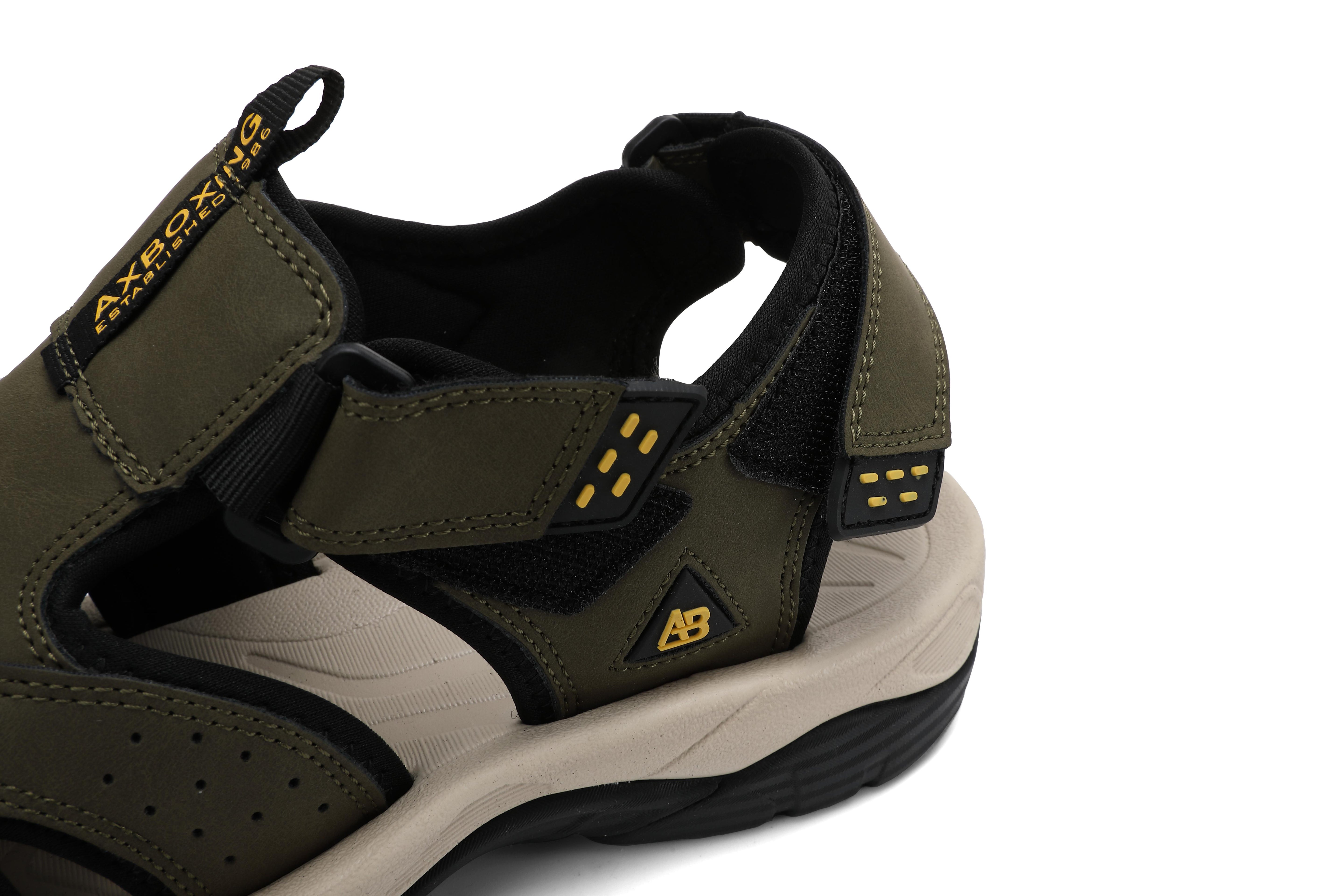 Sandale Oscar pentru Barbati,Sport Casual,Piele ecologica Premium,Inchidere arici, Usoare, Confortabile, Ax Boxing