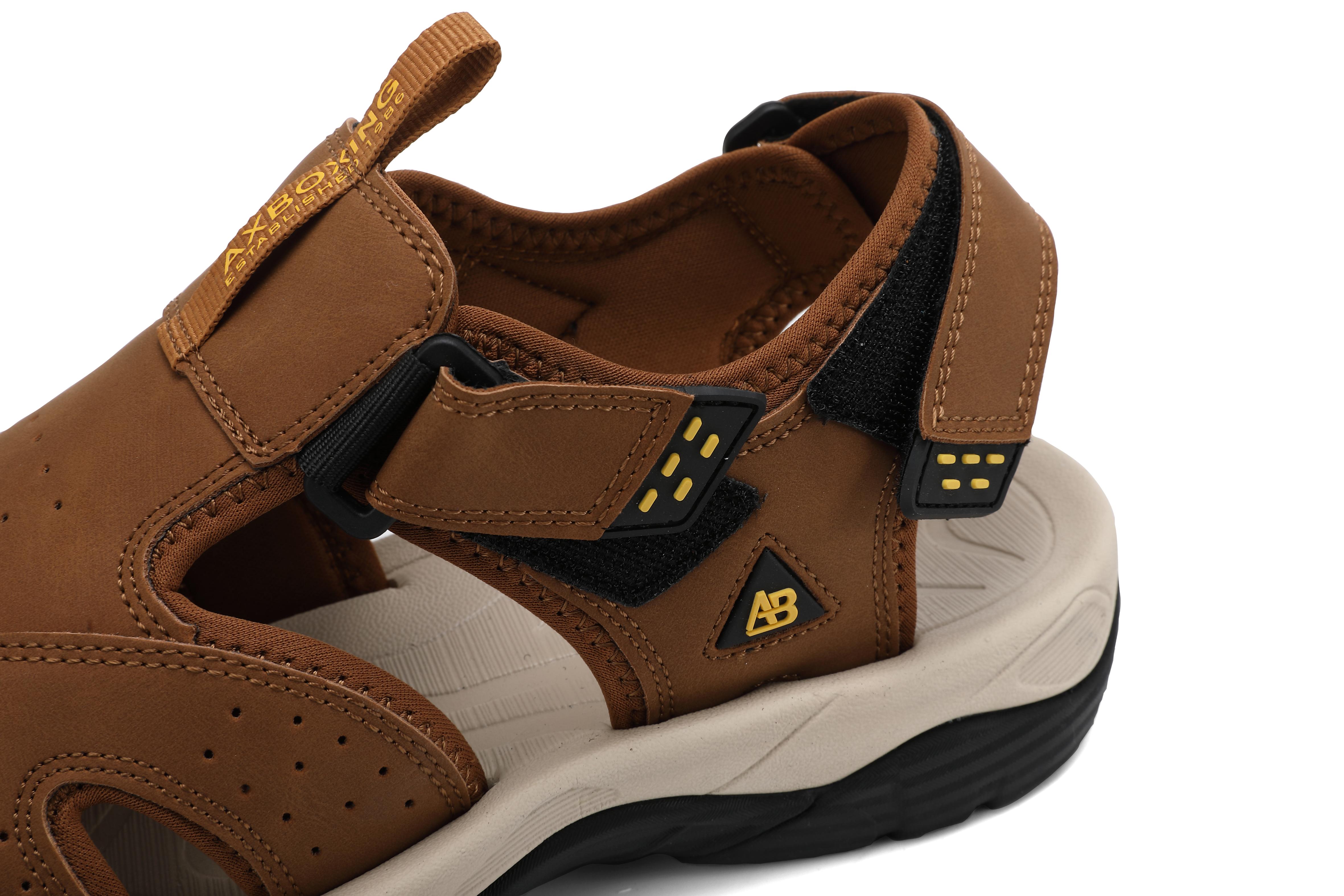 Sandale Oscar pentru Barbati,Sport Casual,Piele ecologica Premium,Inchidere arici, Usoare, Confortabile, Ax Boxing