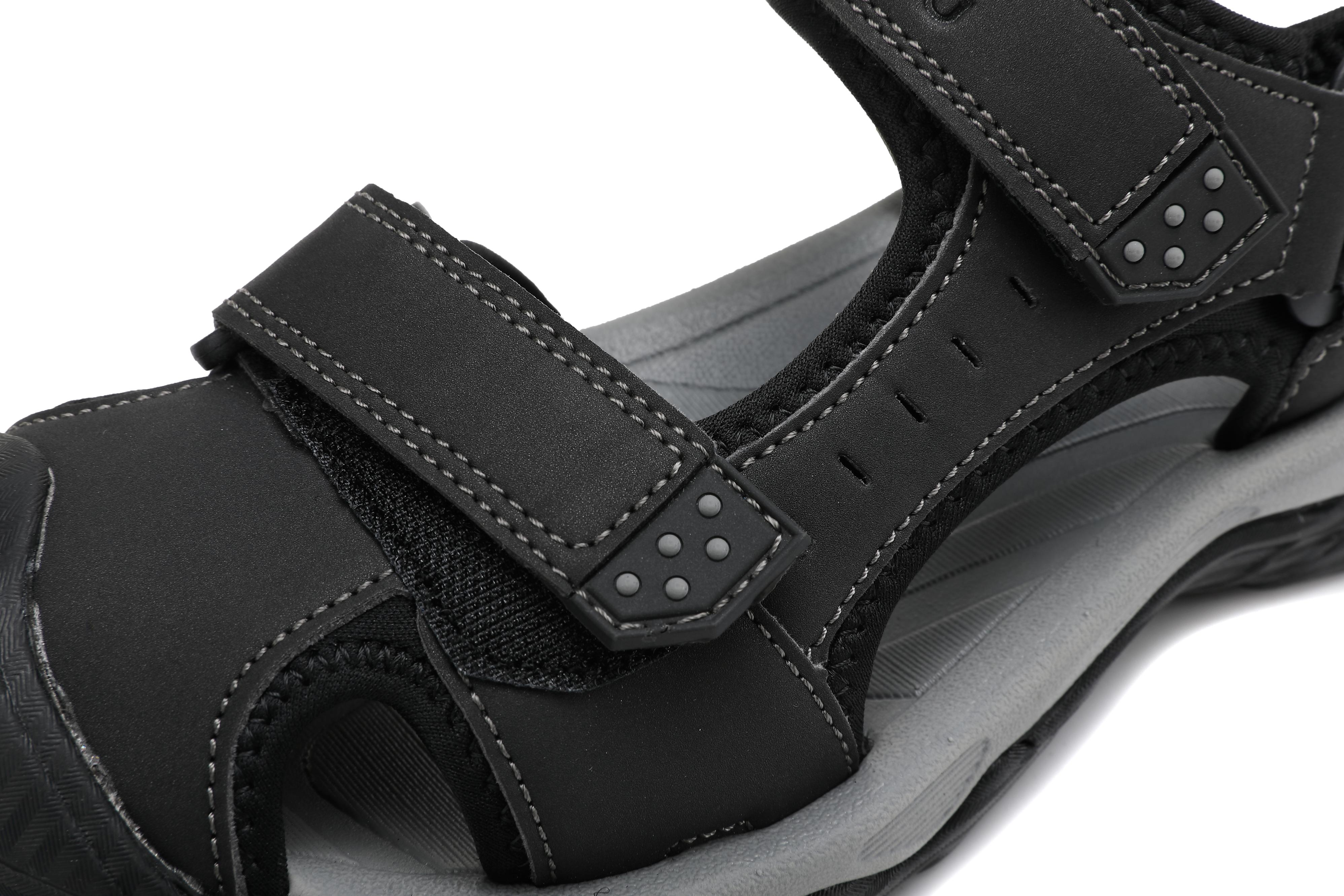 Sandale Silas pentru Barbati din Piele Ecologica Premium,Inchidere arici, Protectie Degete,Talpa usoara, Ax Boxing