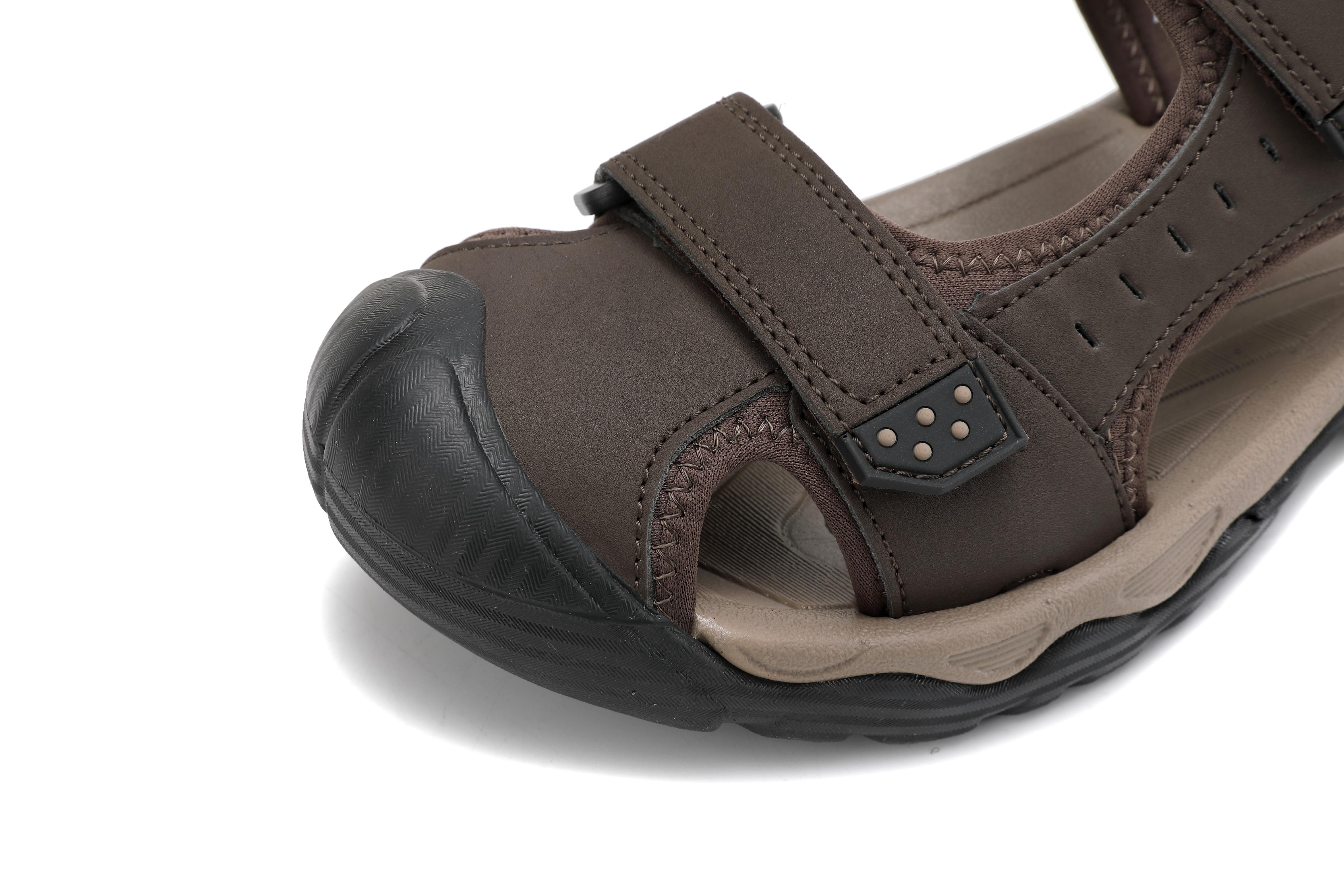 Sandale Silas pentru Barbati din Piele Ecologica Premium,Inchidere arici, Protectie Degete,Talpa usoara, Ax Boxing