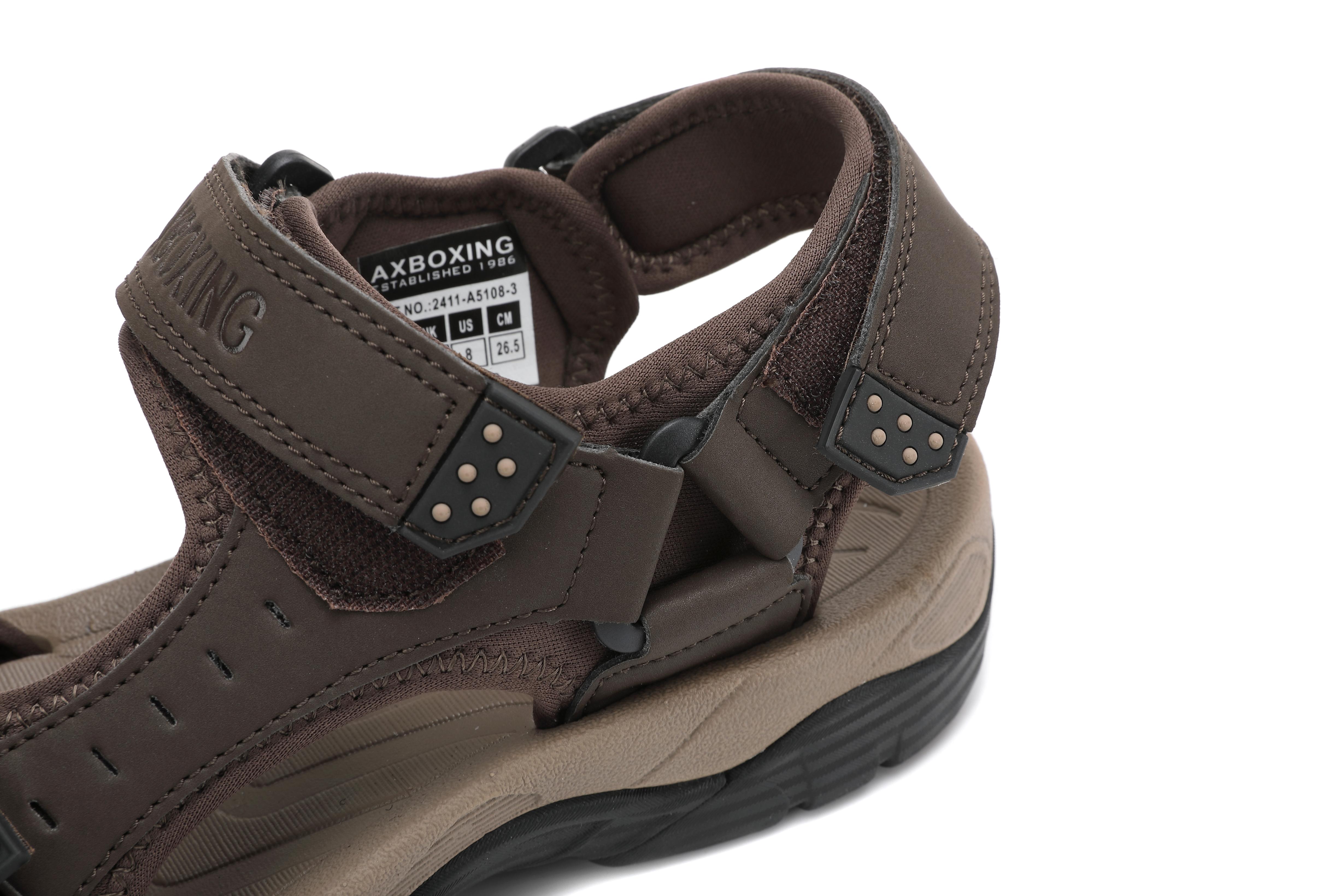 Sandale Silas pentru Barbati din Piele Ecologica Premium,Inchidere arici, Protectie Degete,Talpa usoara, Ax Boxing