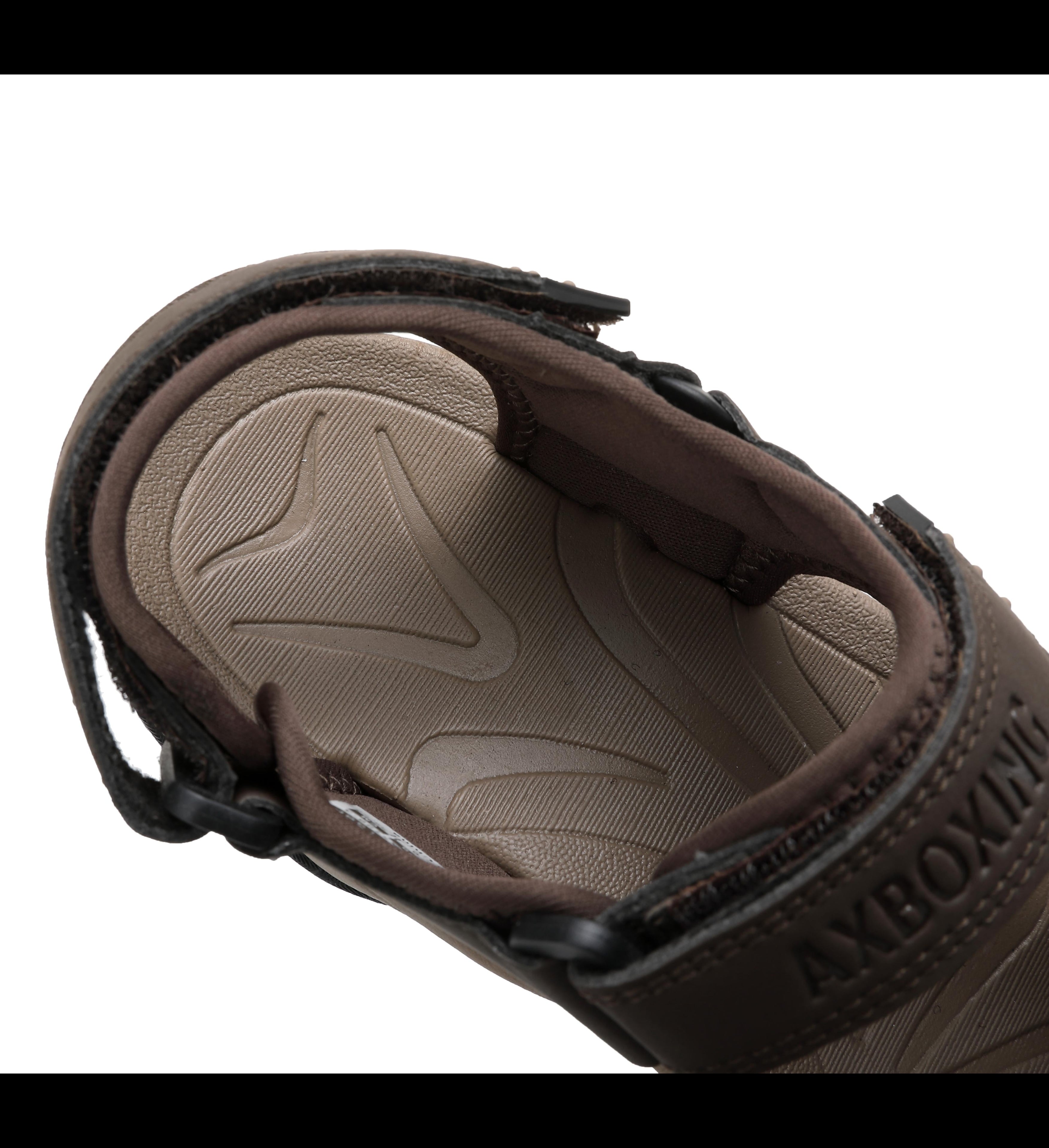 Sandale pentru Barbati, Model Silas, din Piele Ecologica Premium,Inchidere arici, Protectie Degete,Talpa usoara, Ax Boxing,Maro