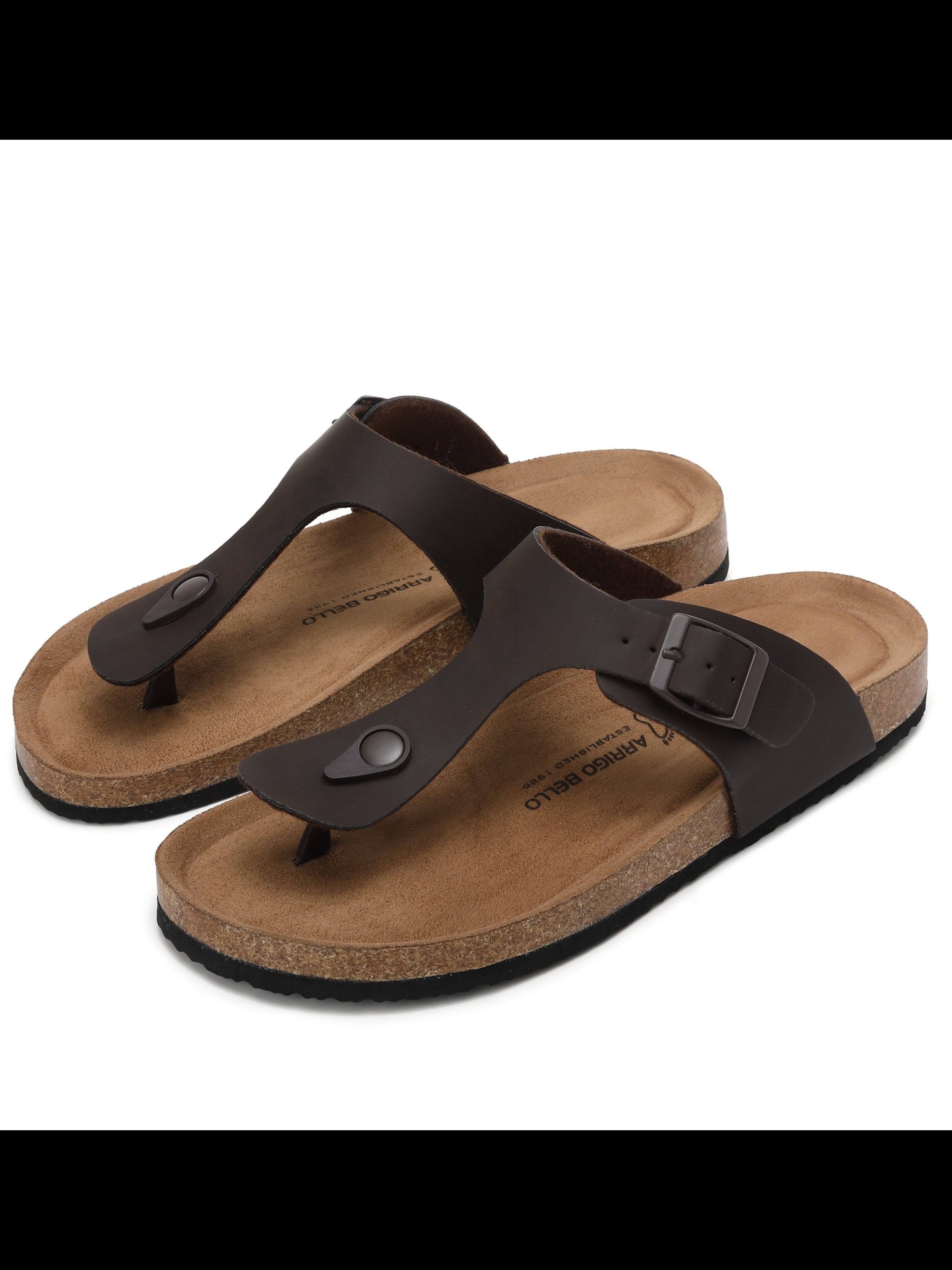 Papuci pentru Bărbați,Model Alexi, Talpă Ergonomica, Materiale Premium, Casual, Arrigo Bello,Maro