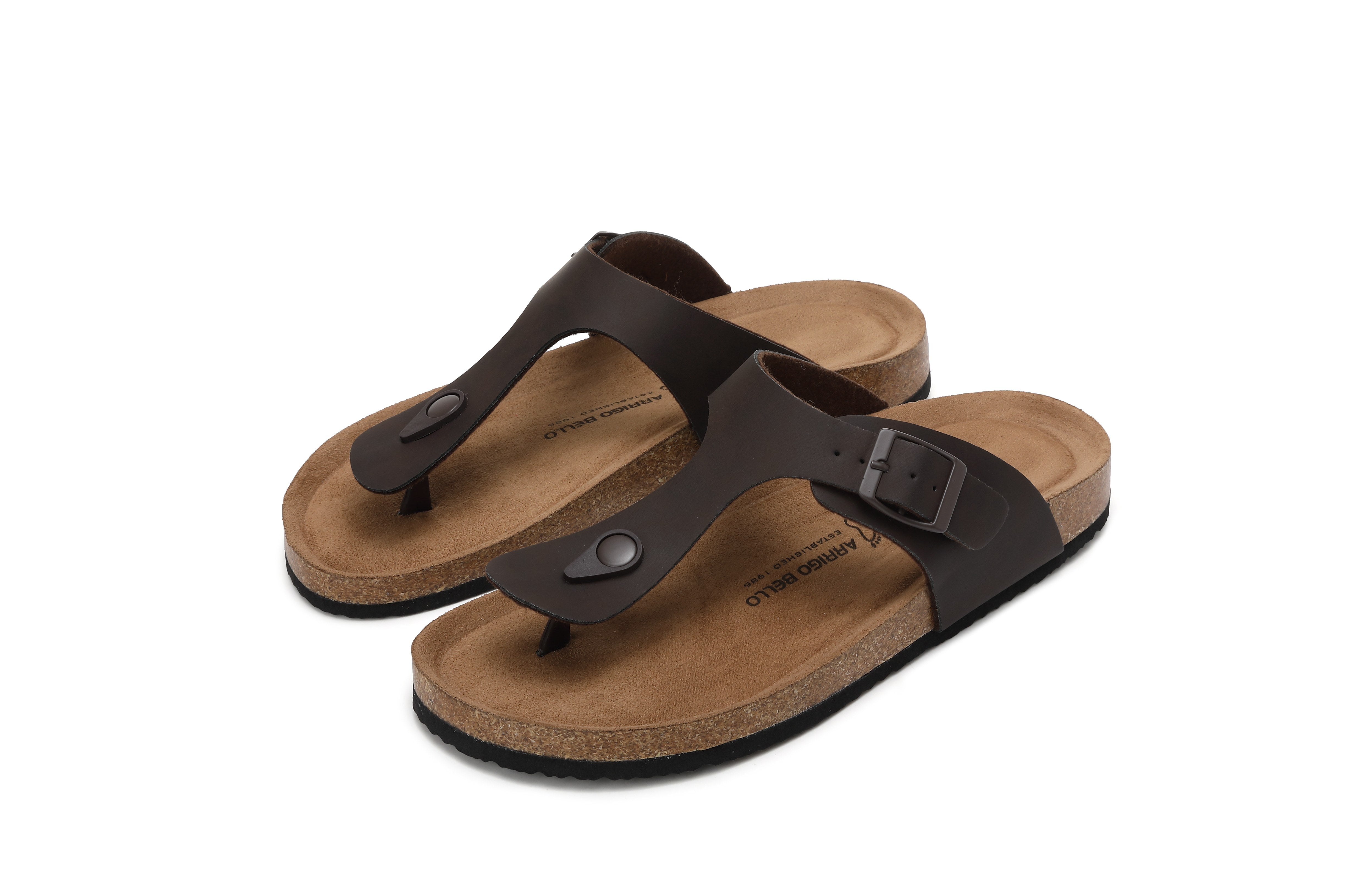 Papuci pentru Bărbați,Model Alexi, Talpă Ergonomica, Materiale Premium, Casual, Arrigo Bello,Maro