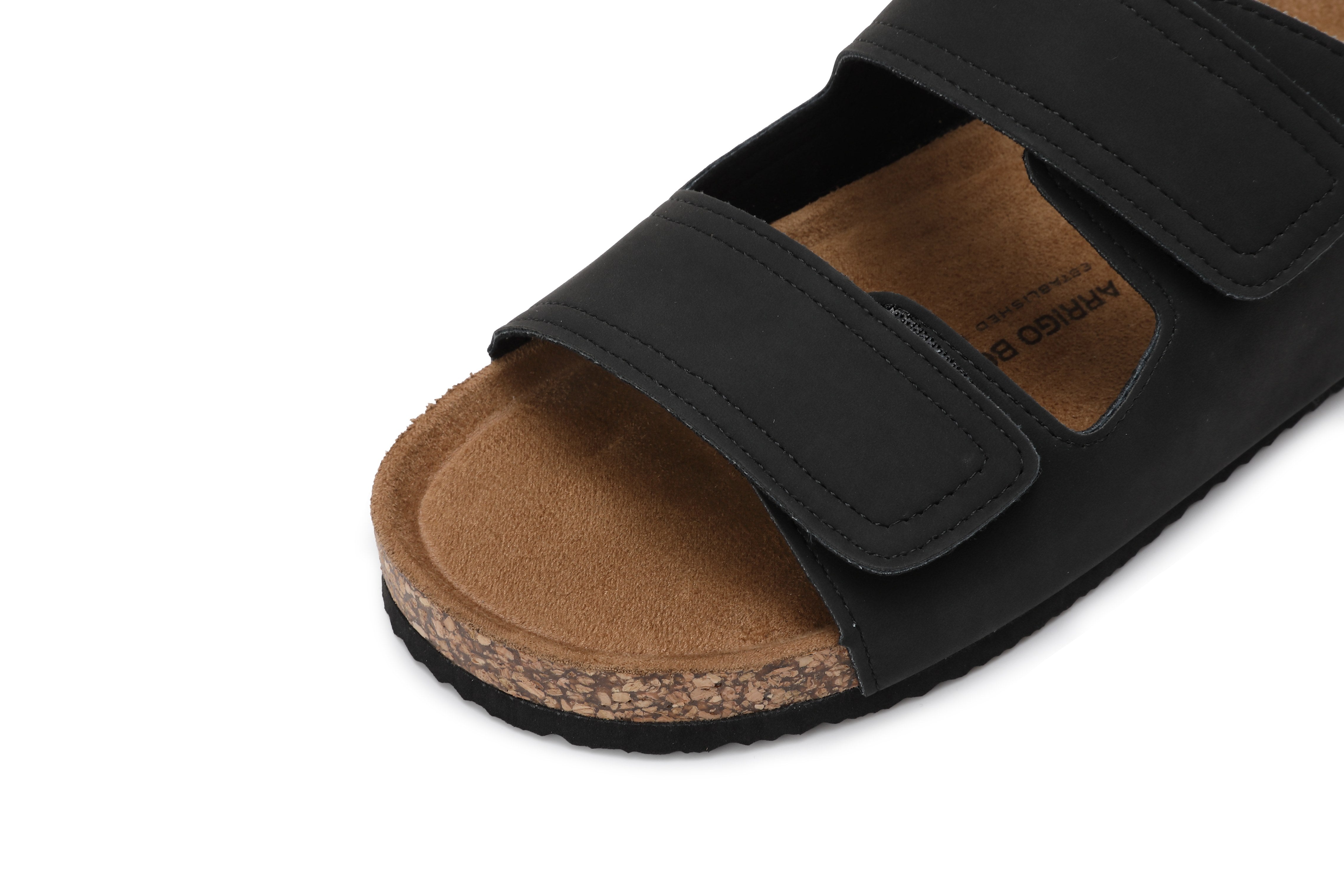 Papuci pentru Bărbați cu Arici ,Model Damian Talpă moale, Piele ecologica premium, Confortabili, Arrigo Bello, Negru