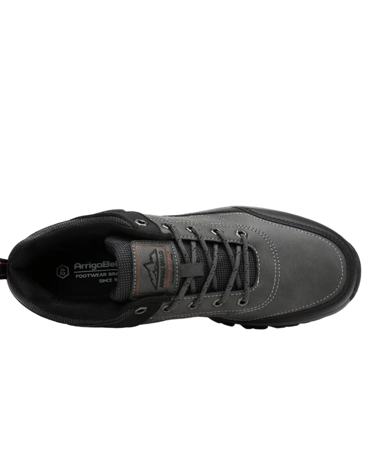 Adidasi pentru Barbati, Model Oven, Trekking, Piele ecologica Premium, Talpa Cusuta, Rezistenti, Arrigo Bello, Gri