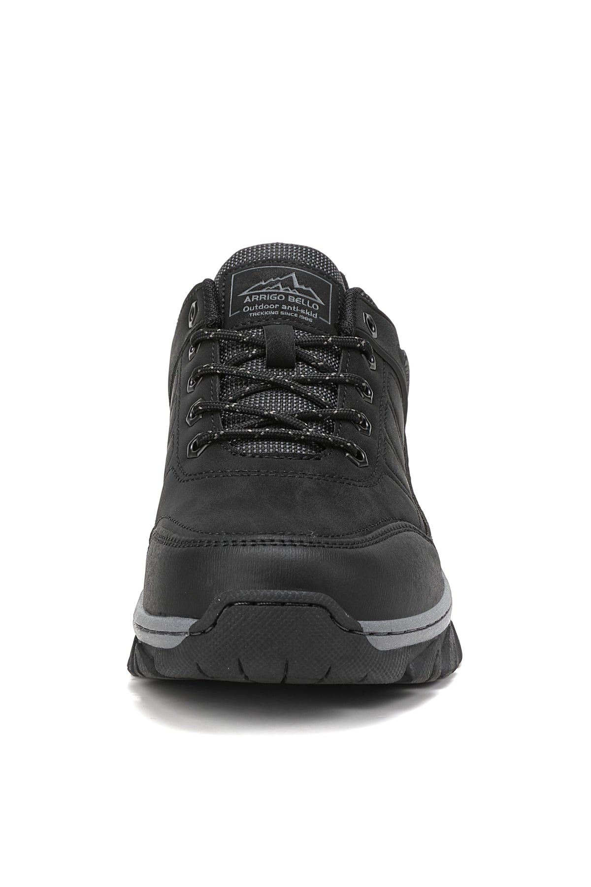 Adidasi pentru Barbati, Model Oven, Trekking, Piele ecologica Premium, Talpa Cusuta, Rezistenti, Arrigo Bello, Negru