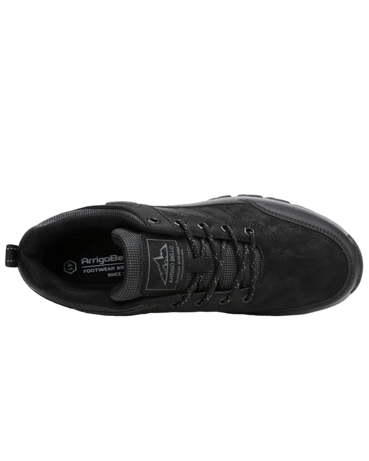 Adidasi pentru Barbati, Model Oven, Trekking, Piele ecologica Premium, Talpa Cusuta, Rezistenti, Arrigo Bello, Negru