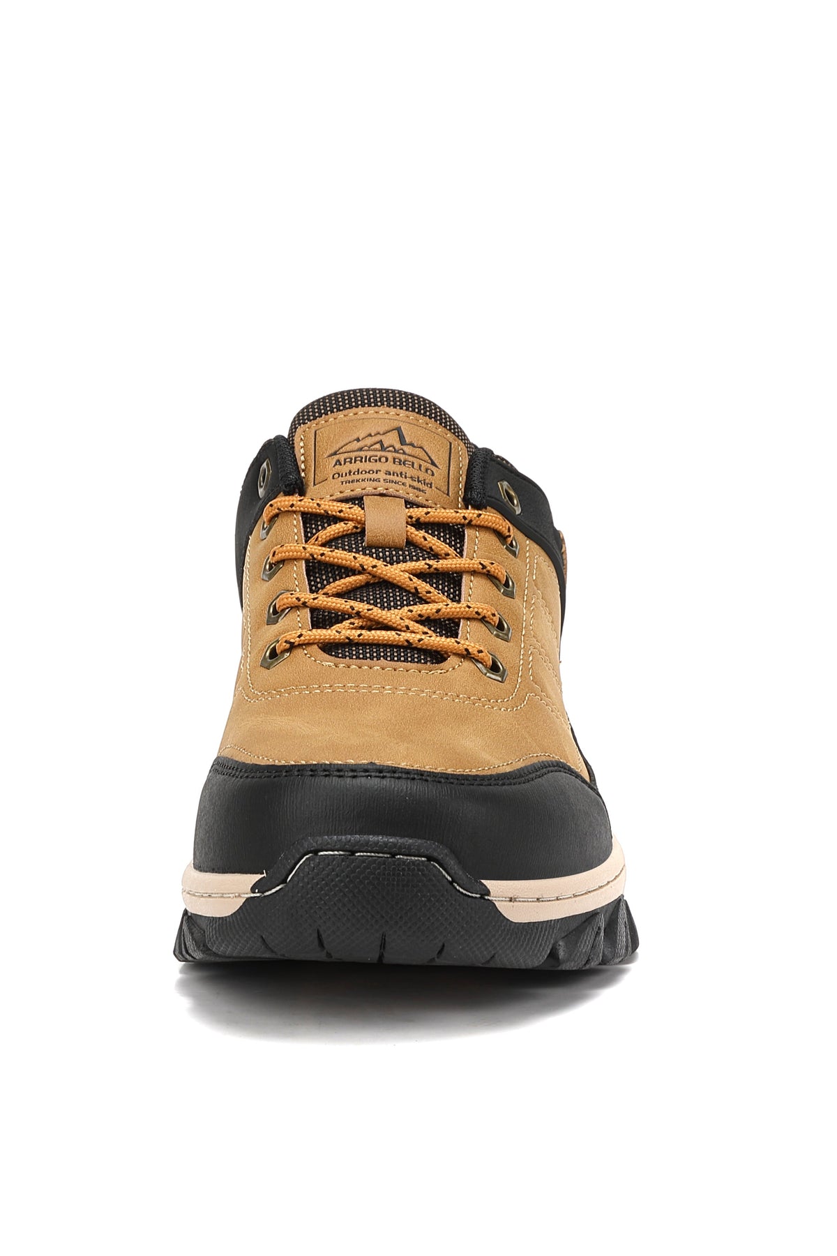 Adidasi pentru Barbati, Model Oven, Trekking, Piele ecologica Premium, Talpa Cusuta, Rezistenti, Arrigo Bello, Camel