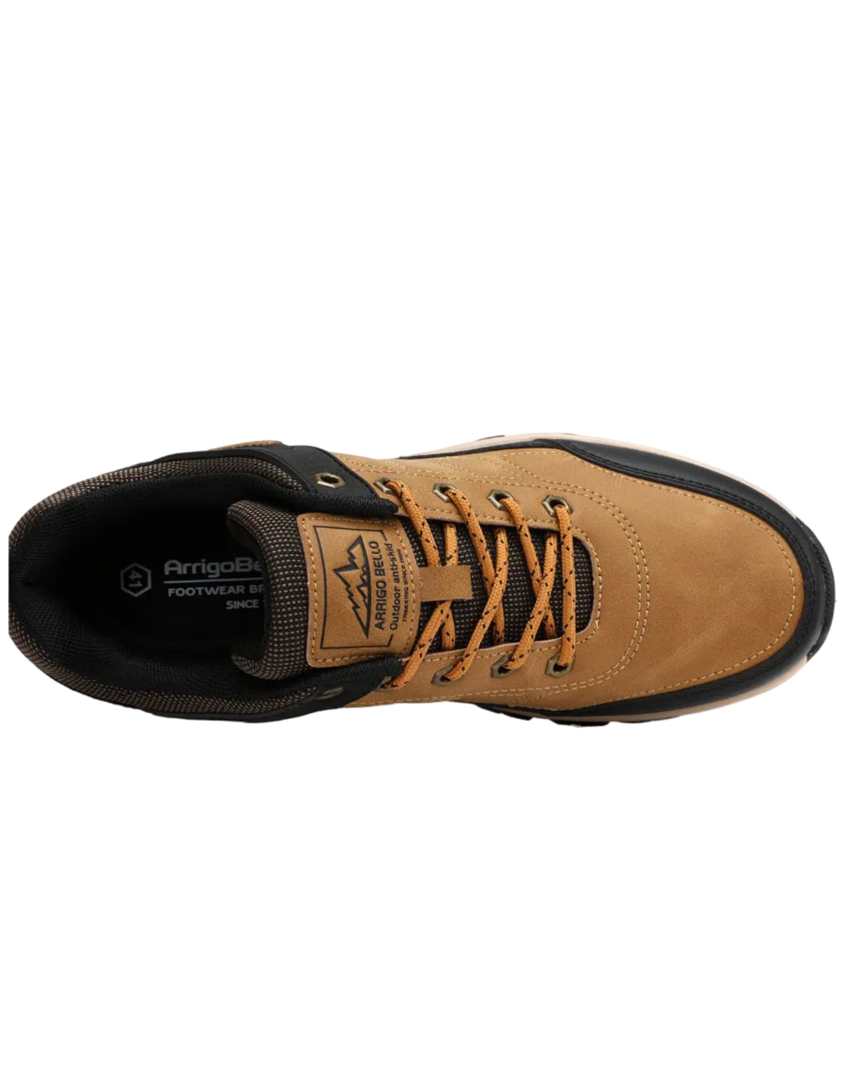 Adidasi pentru Barbati, Model Oven, Trekking, Piele ecologica Premium, Talpa Cusuta, Rezistenti, Arrigo Bello, Camel