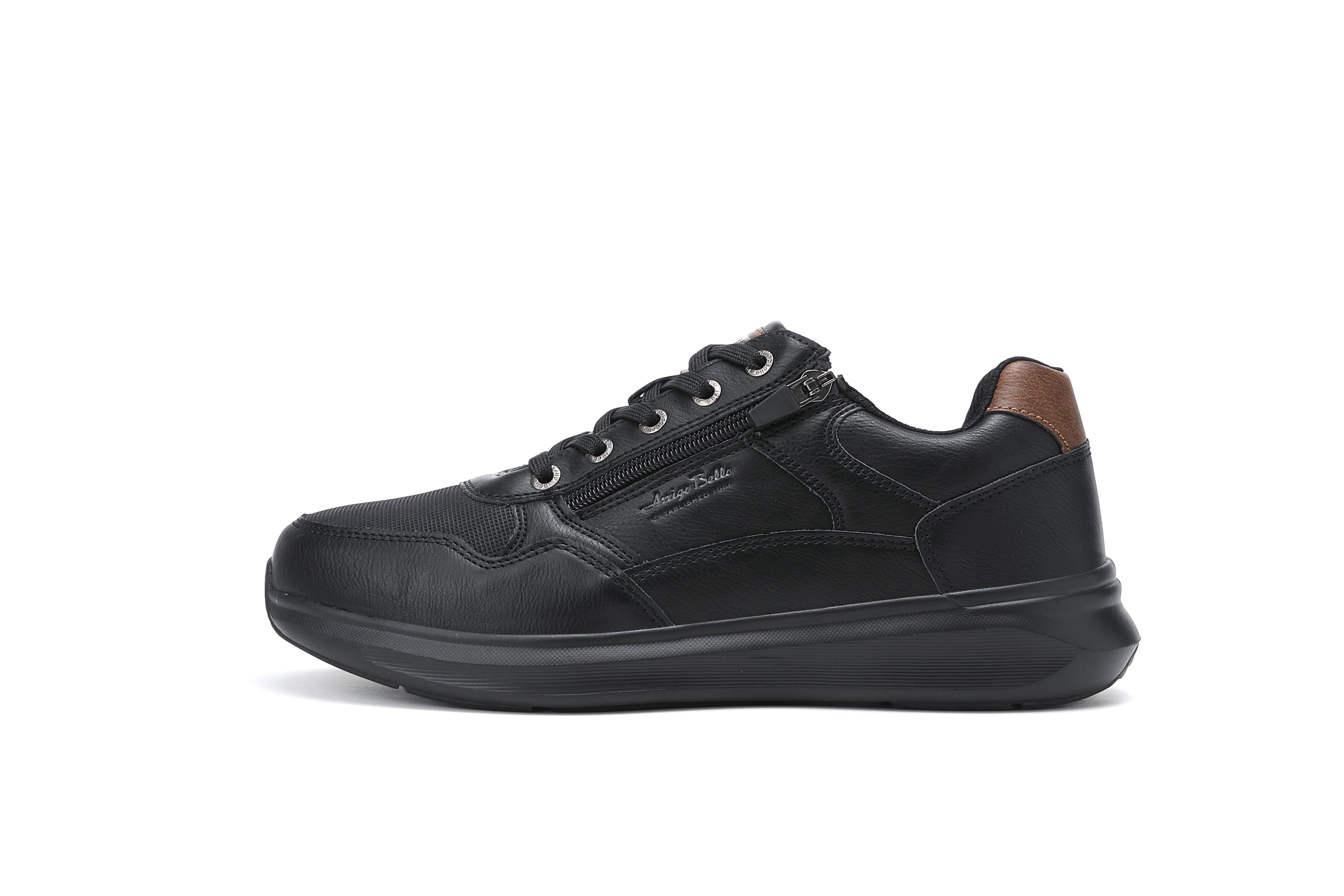 Pantofi casual-sport pentru Barbati, Model Soren, Talpa usoara de spuma, Piele ecologica, Fermoar functional, Arrigo Bello