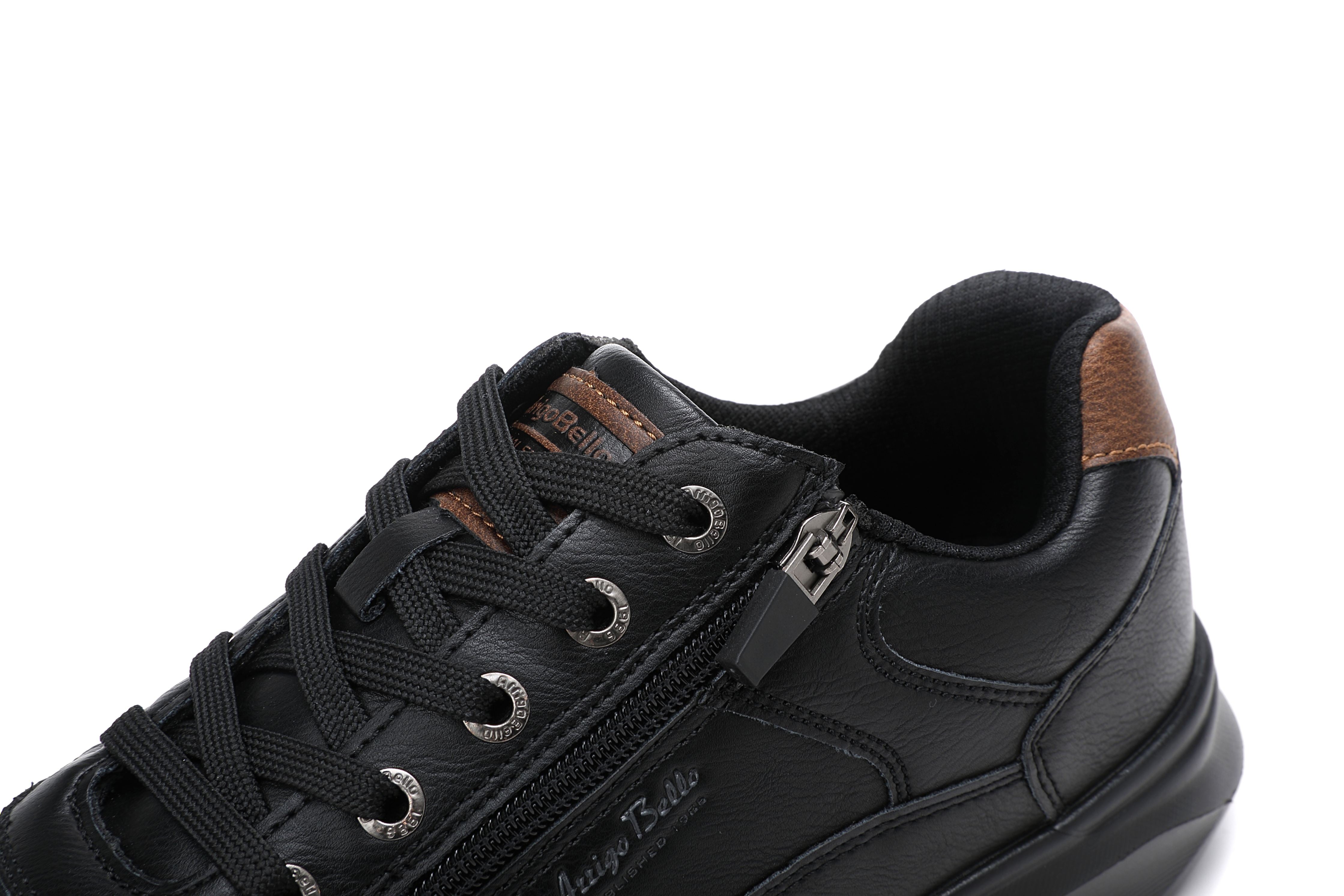 Pantofi casual-sport pentru Barbati, Model Soren, Talpa usoara de spuma, Piele ecologica, Fermoar functional, Arrigo Bello