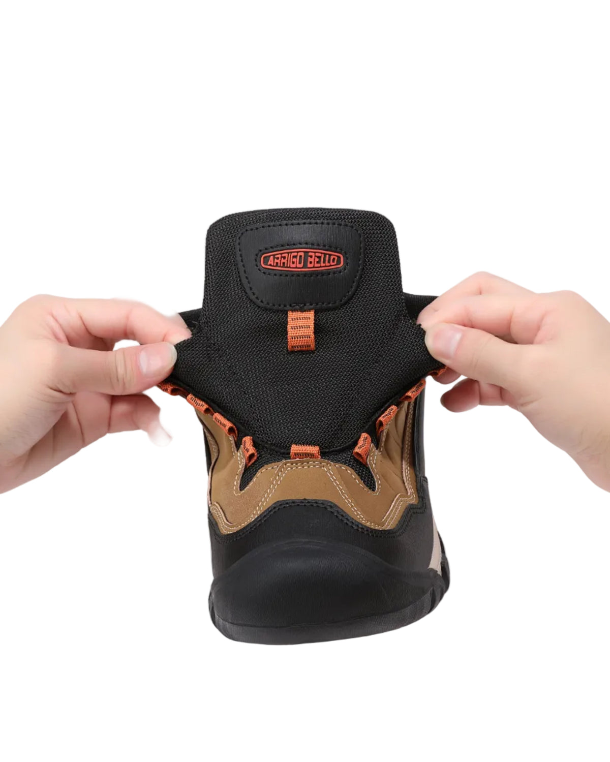 Adidasi Waterproof Trekking pentru Barbati, Model Raj – Talpa Robusta Antiderapanta, Protectie Cauciucata Degete, Materiale Premium, Arrigo Bello Camel
