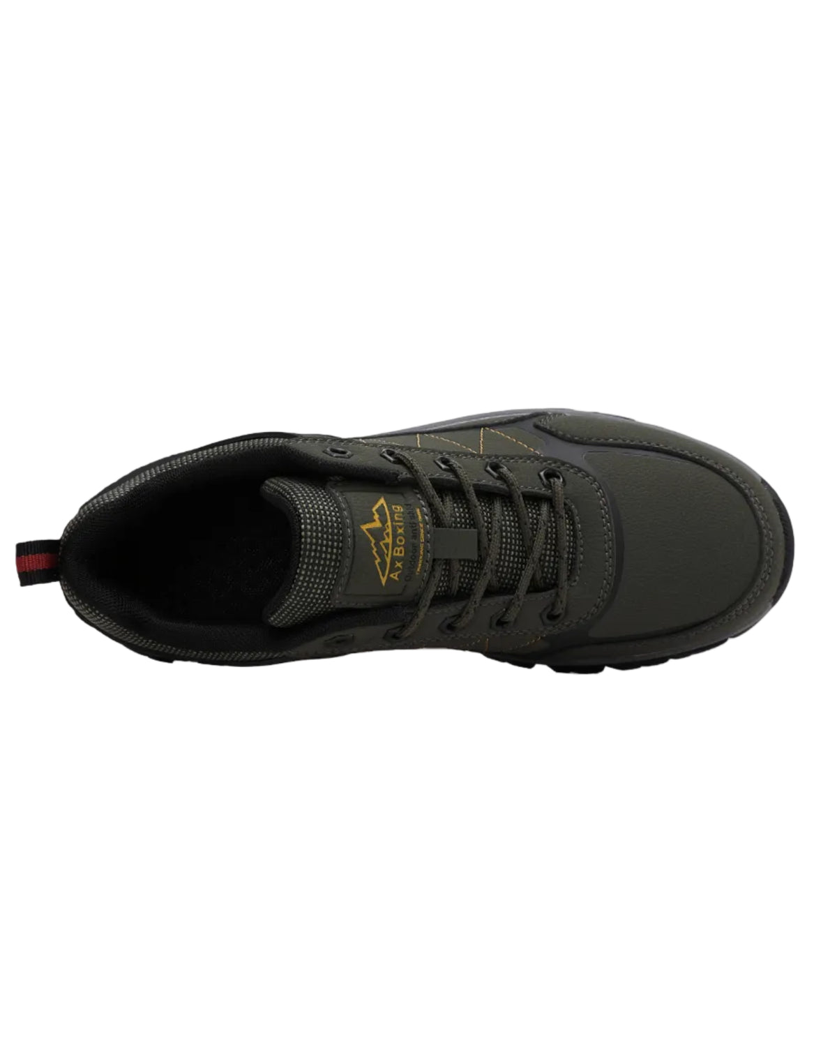 Adidasi Trekking pentru  Barbati, Model Noris, Piele ecologica,  Talpa Cusuta Antiderapanta – Confortabili si Rezistenti, Ax Boxing, Khaki