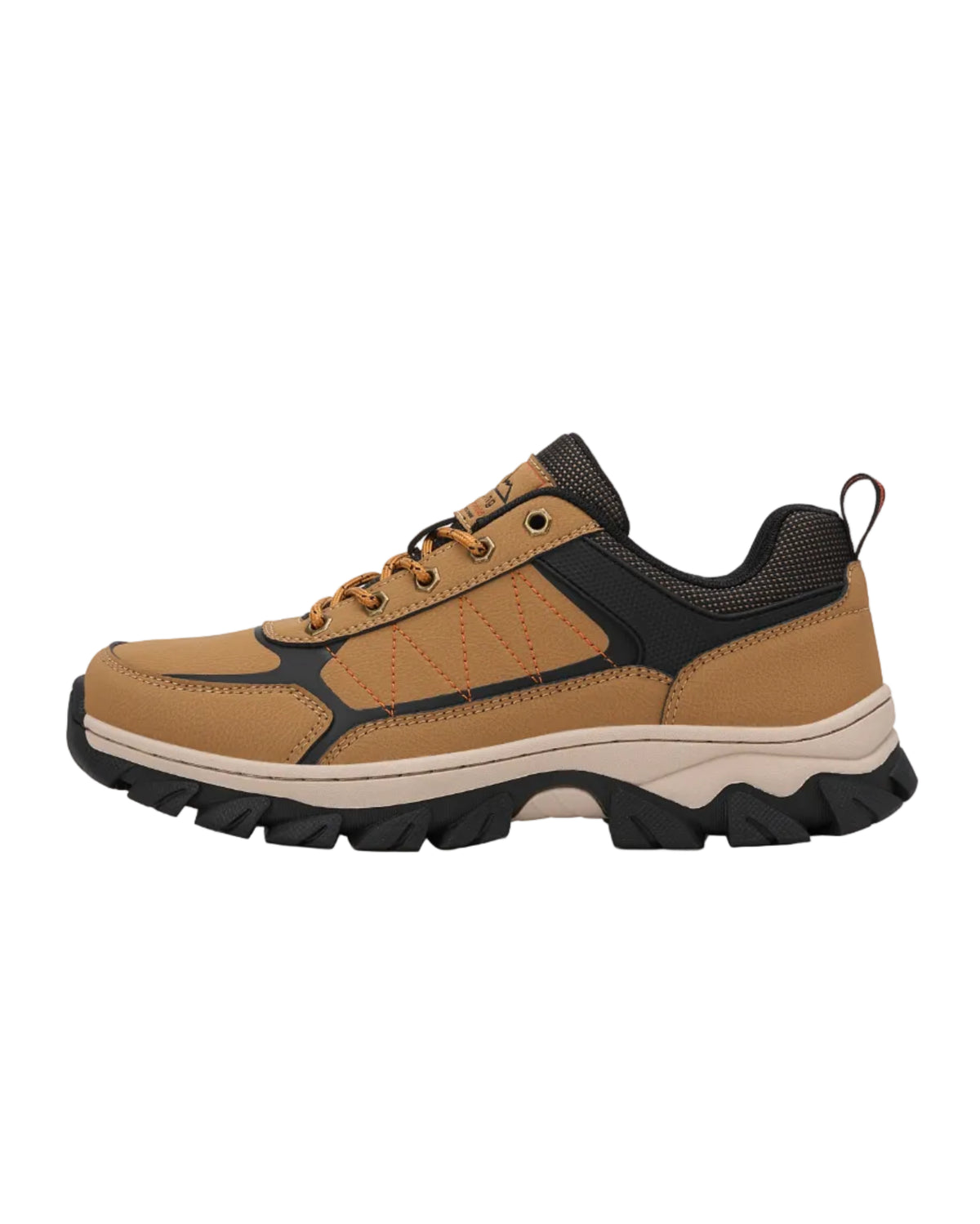 Adidasi Trekking pentru Barbati, Model Noris,Piele ecologica,  Talpa Cusuta Antiderapanta – Confortabili si Rezistenti, Ax Boxing, Camel