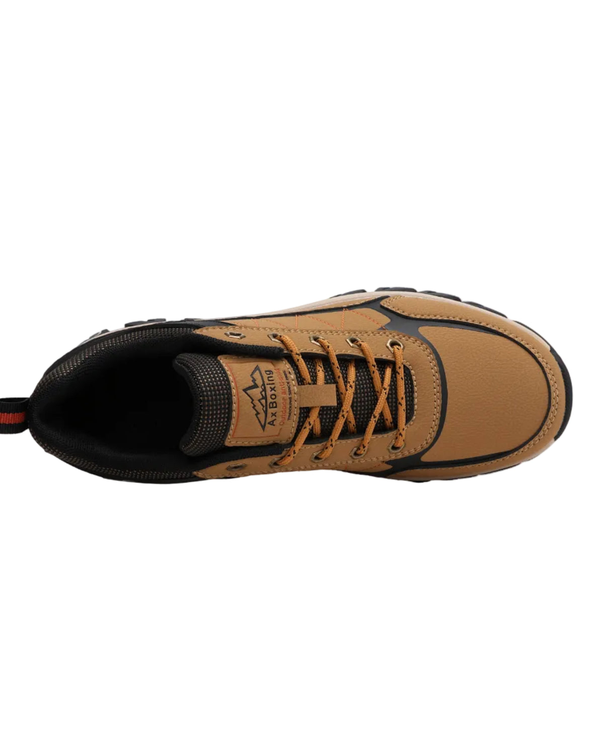 Adidasi Trekking pentru Barbati, Model Noris,Piele ecologica,  Talpa Cusuta Antiderapanta – Confortabili si Rezistenti, Ax Boxing, Camel