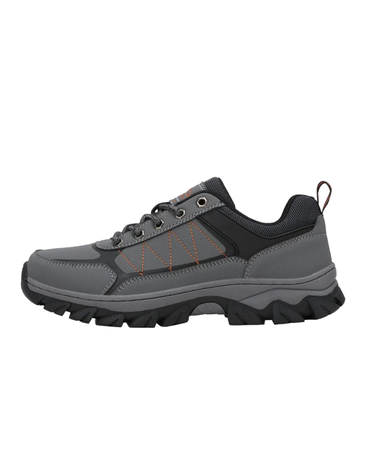 Adidasi Trekking pentru Barbati, Model Noris,Piele ecologica,  Talpa Cusuta Antiderapanta – Confortabili si Rezistenti, Ax Boxing, Gri