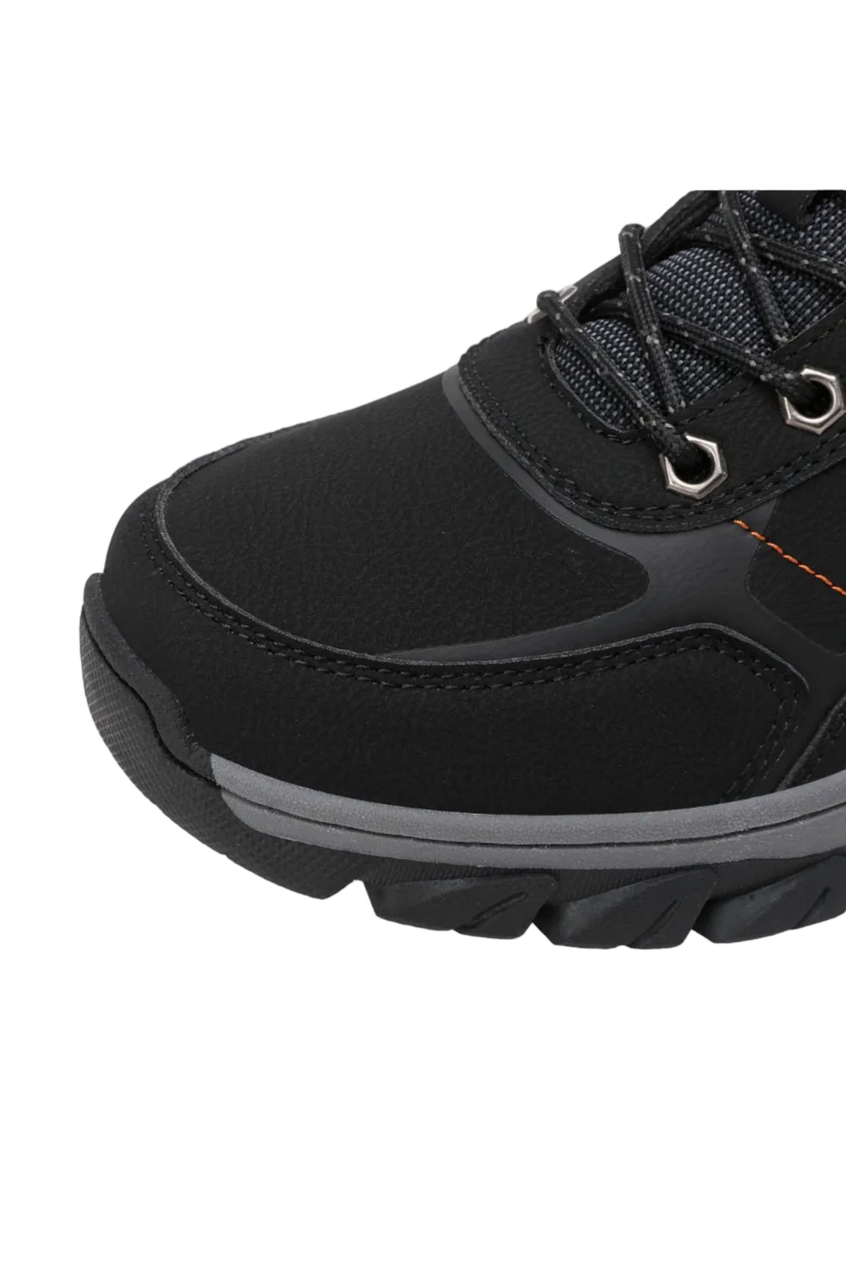 Adidasi Trekking pentru Barbati, Model Noris, Piele ecologica,  Talpa Cusuta Antiderapanta – Confortabili si Rezistenti, Ax Boxing, Negru