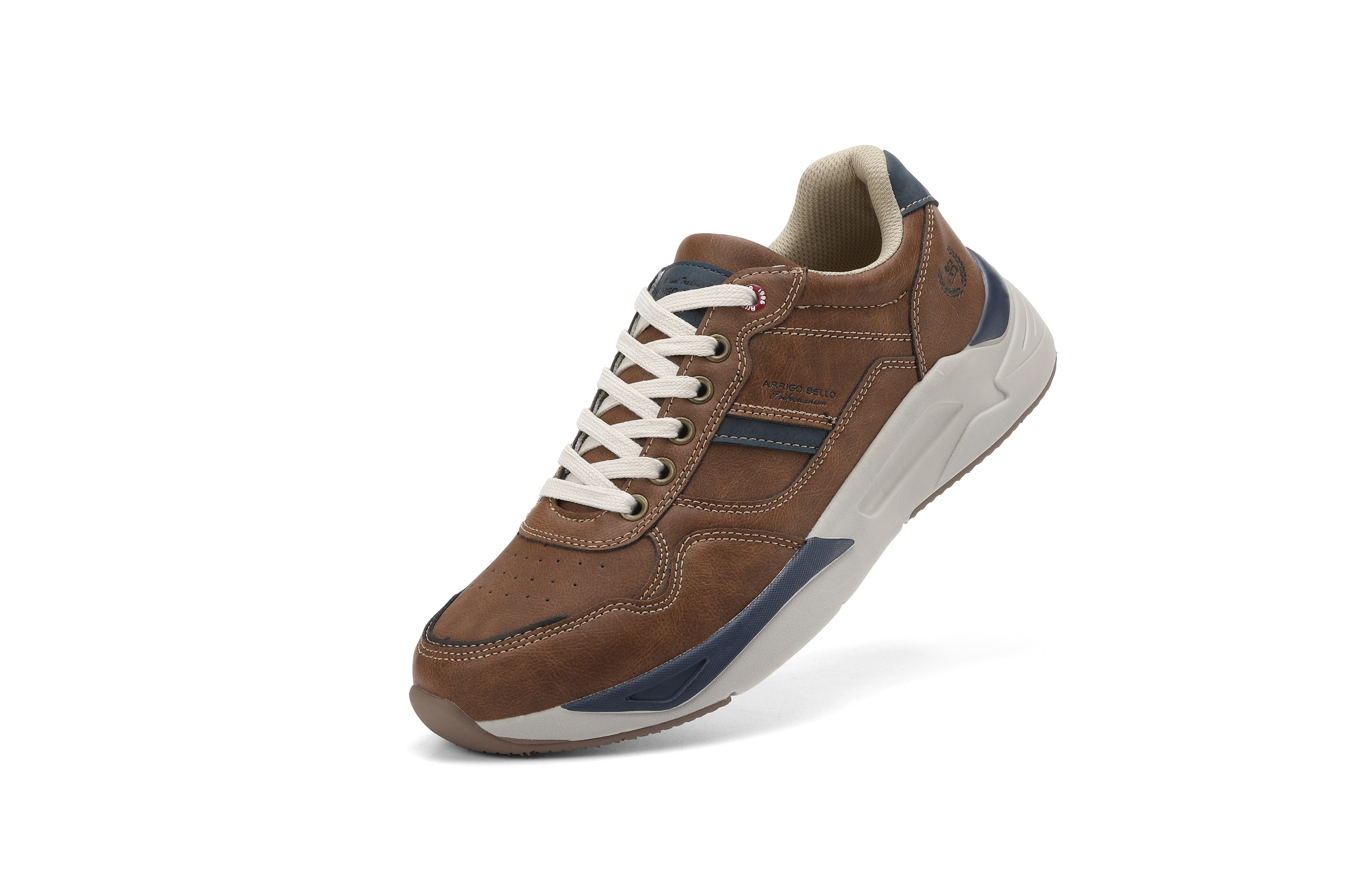 Pantof casual-sport Lucian Barbati, Talpa Usoara de Spuma, Piele ecologica Premium, Confort Sporit, Arrigo Bello