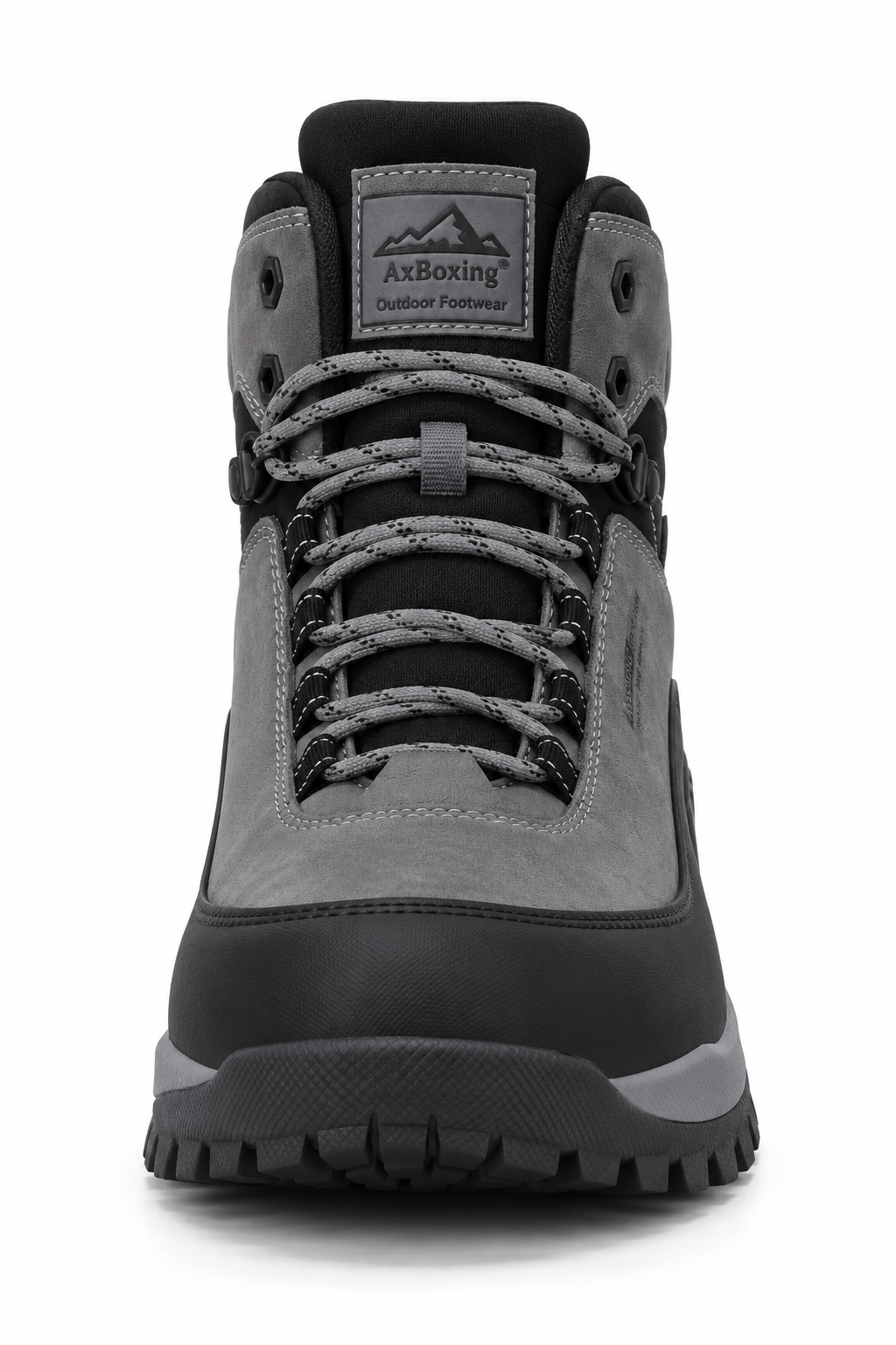 Bocanci Imblaniti pentru Barbati, Model Simon,Piele Ecologica Premium, Talpa Antiderapanta cu striatii, Caldurosi si Confortabili, Ax Boxing, Gri